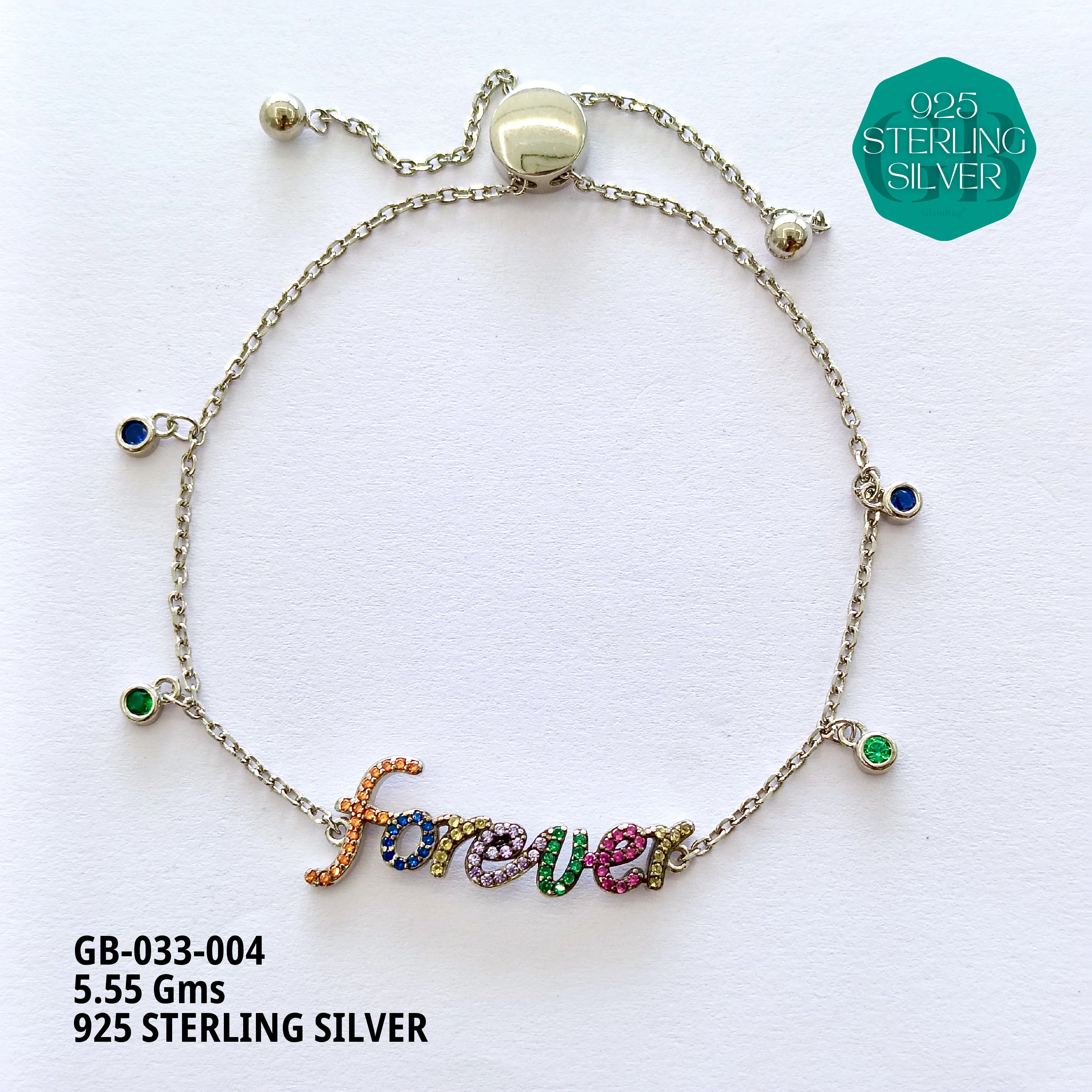 CHARMING ELEGANCE BRACELETS - Premium 925 Silver Jewellery - SKU: GB-033-004 - Hyderabad Silver Importers