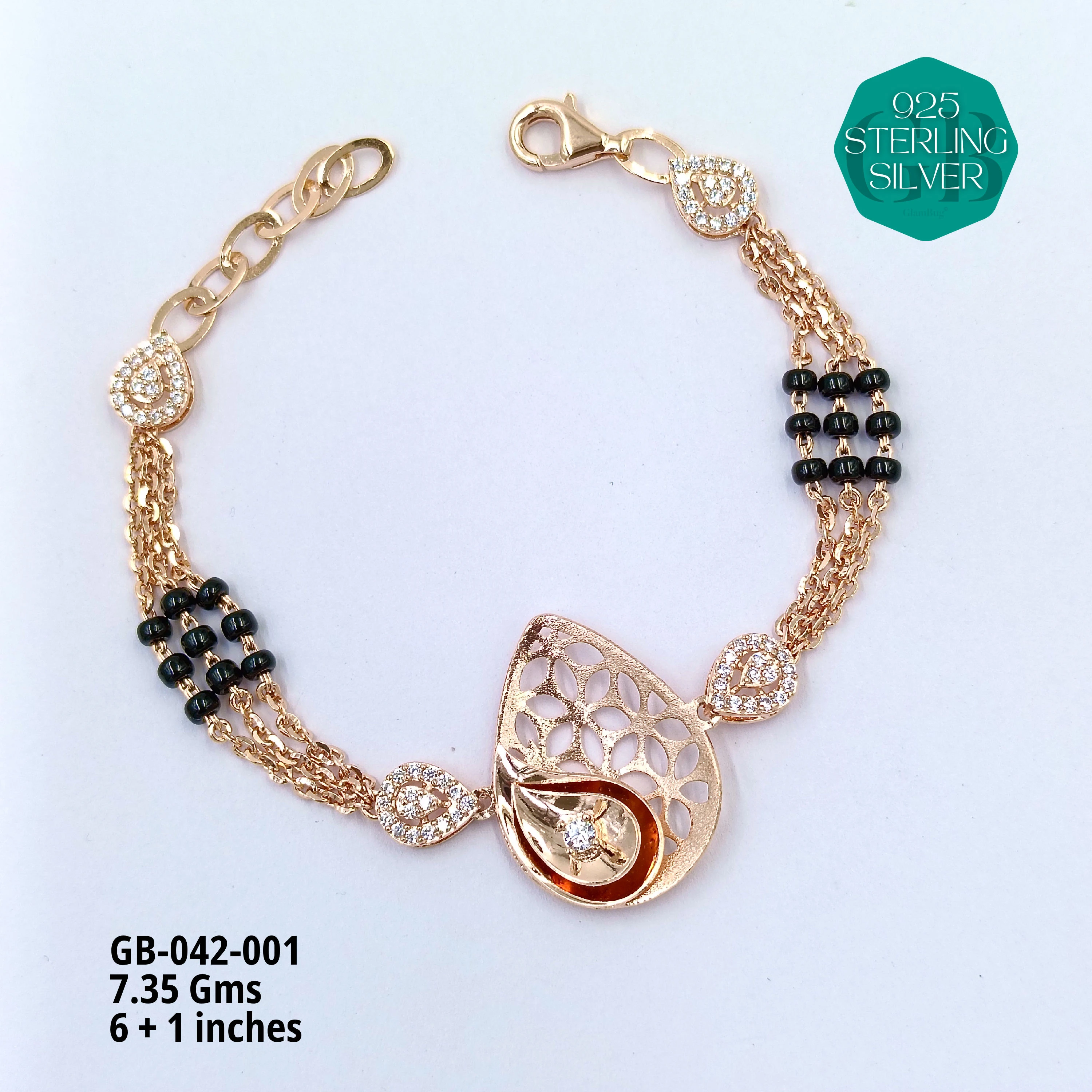 ITALY CNC HAND MANGALSUTRA - Premium 925 Silver Jewellery - SKU: GB-042-001 - Hyderabad Silver Importers