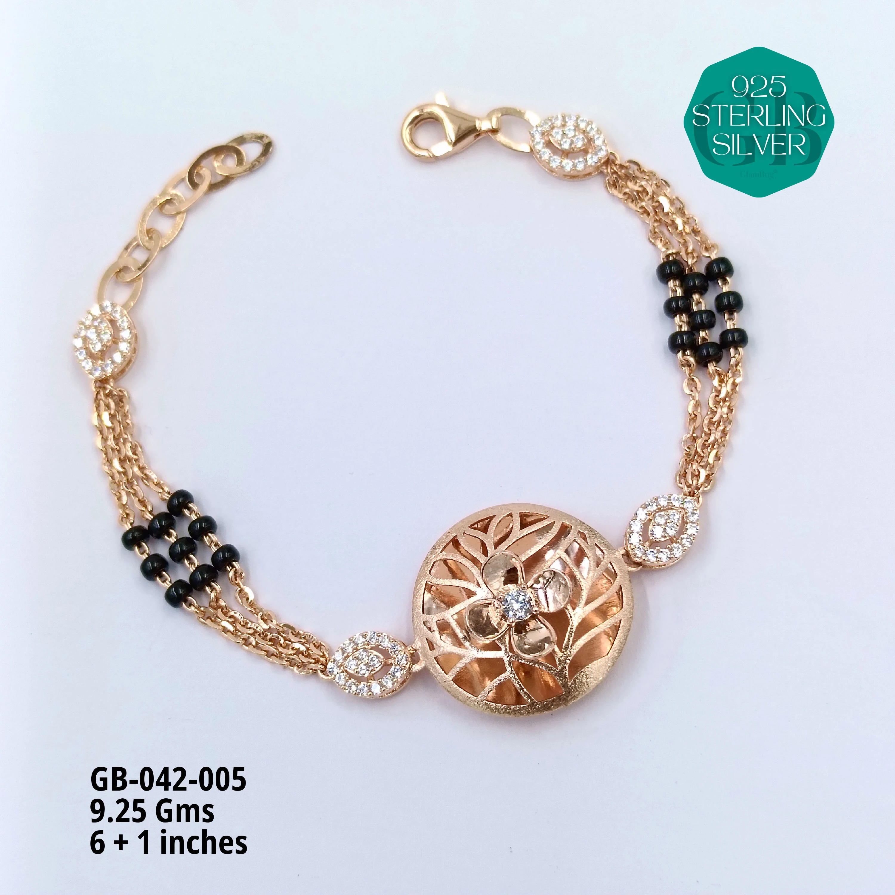 ITALY CNC HAND MANGALSUTRA - Premium 925 Silver Jewellery - SKU: GB-042-005 - Hyderabad Silver Importers