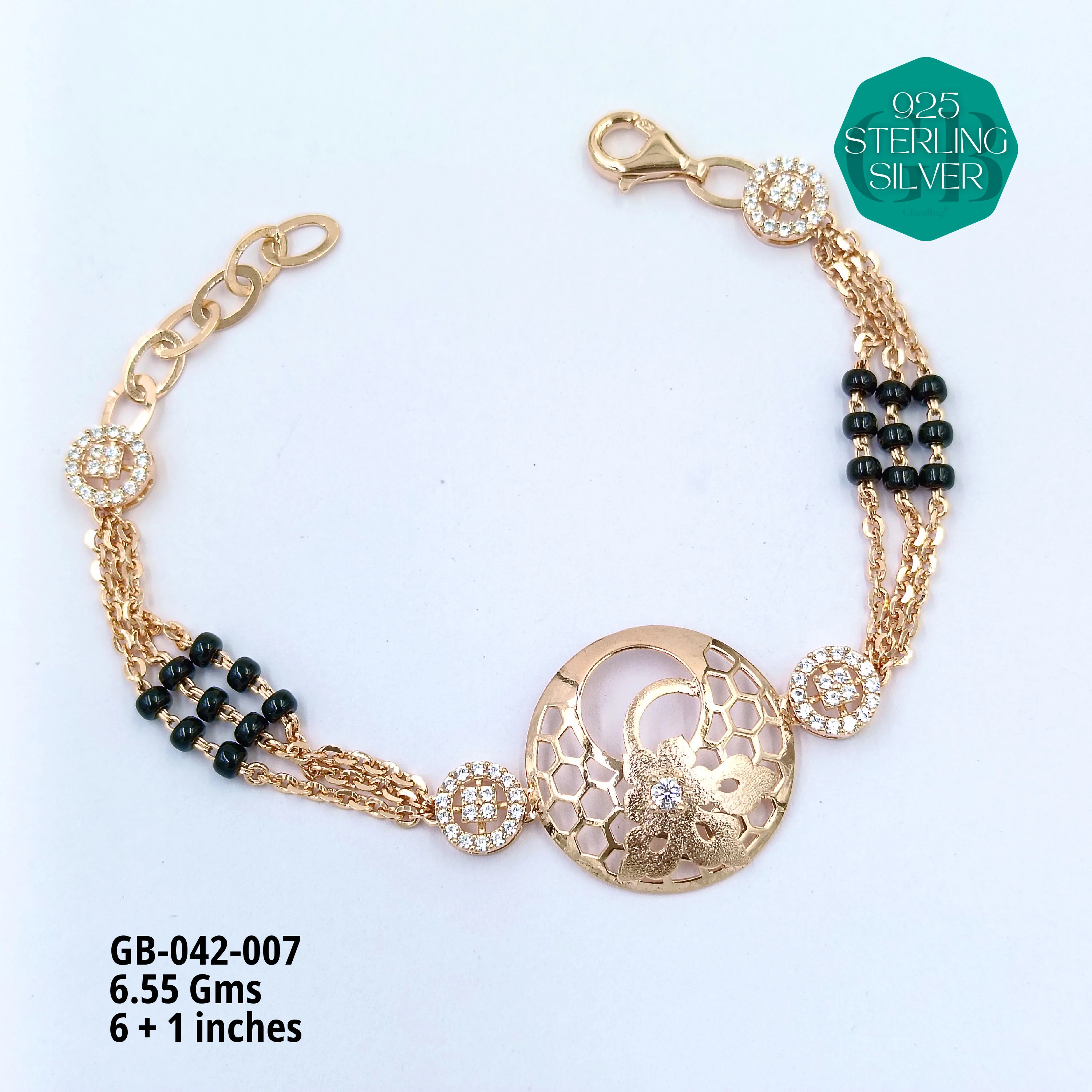 ITALY CNC HAND MANGALSUTRA - Premium 925 Silver Jewellery - SKU: GB-042-007 - Hyderabad Silver Importers