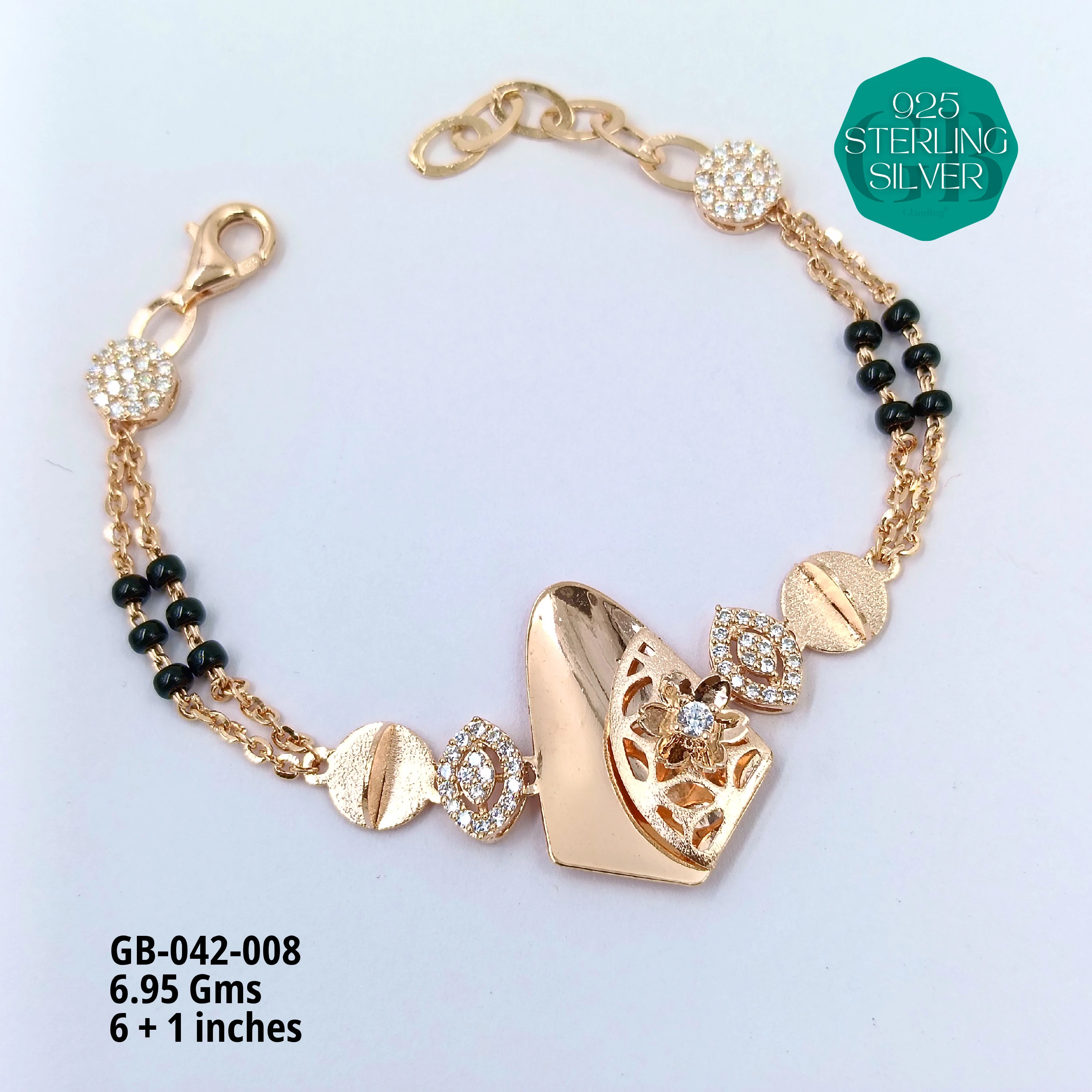 ITALY CNC HAND MANGALSUTRA - Premium 925 Silver Jewellery - SKU: GB-042-008 - Hyderabad Silver Importers