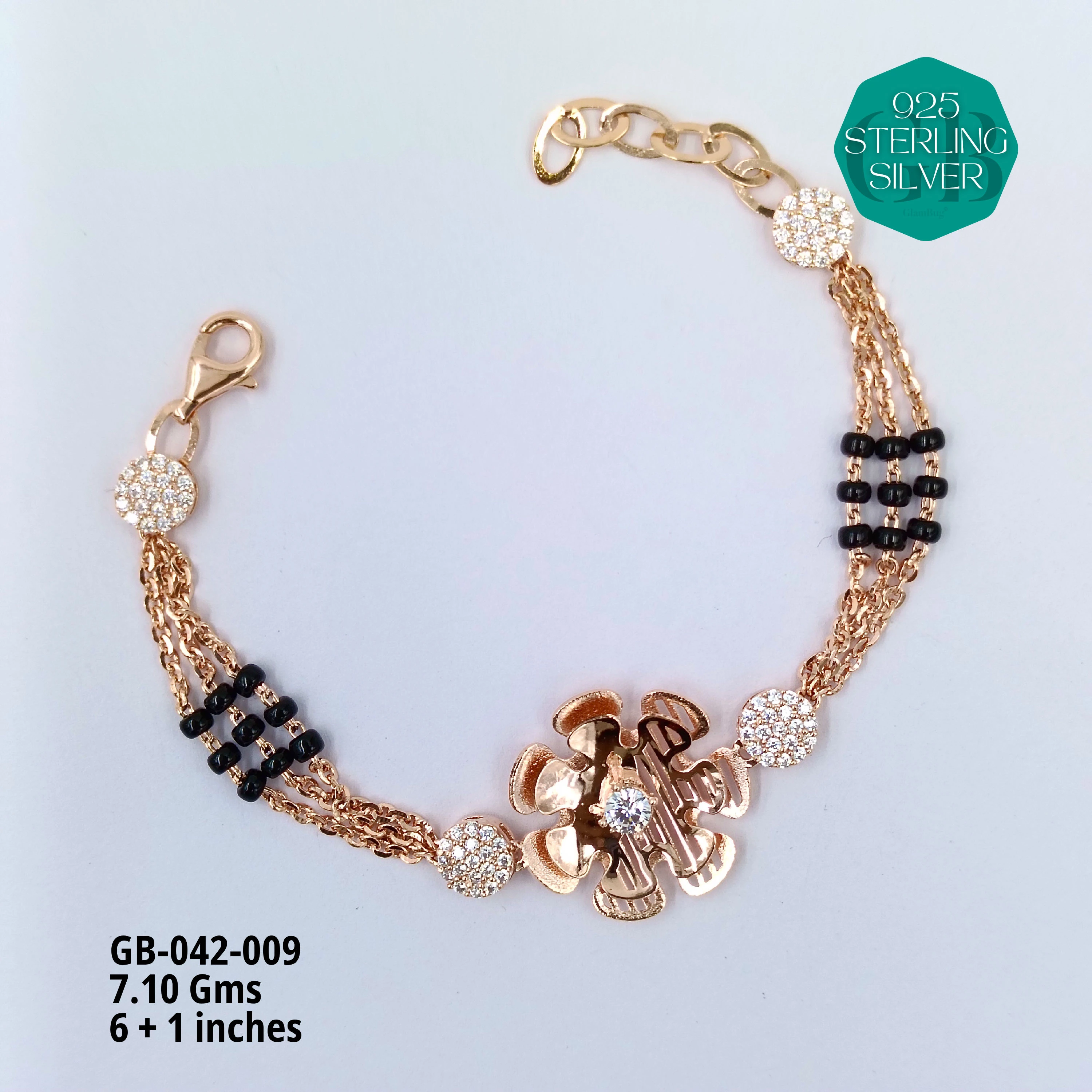 ITALY CNC HAND MANGALSUTRA - Premium 925 Silver Jewellery - SKU: GB-042-009 - Hyderabad Silver Importers