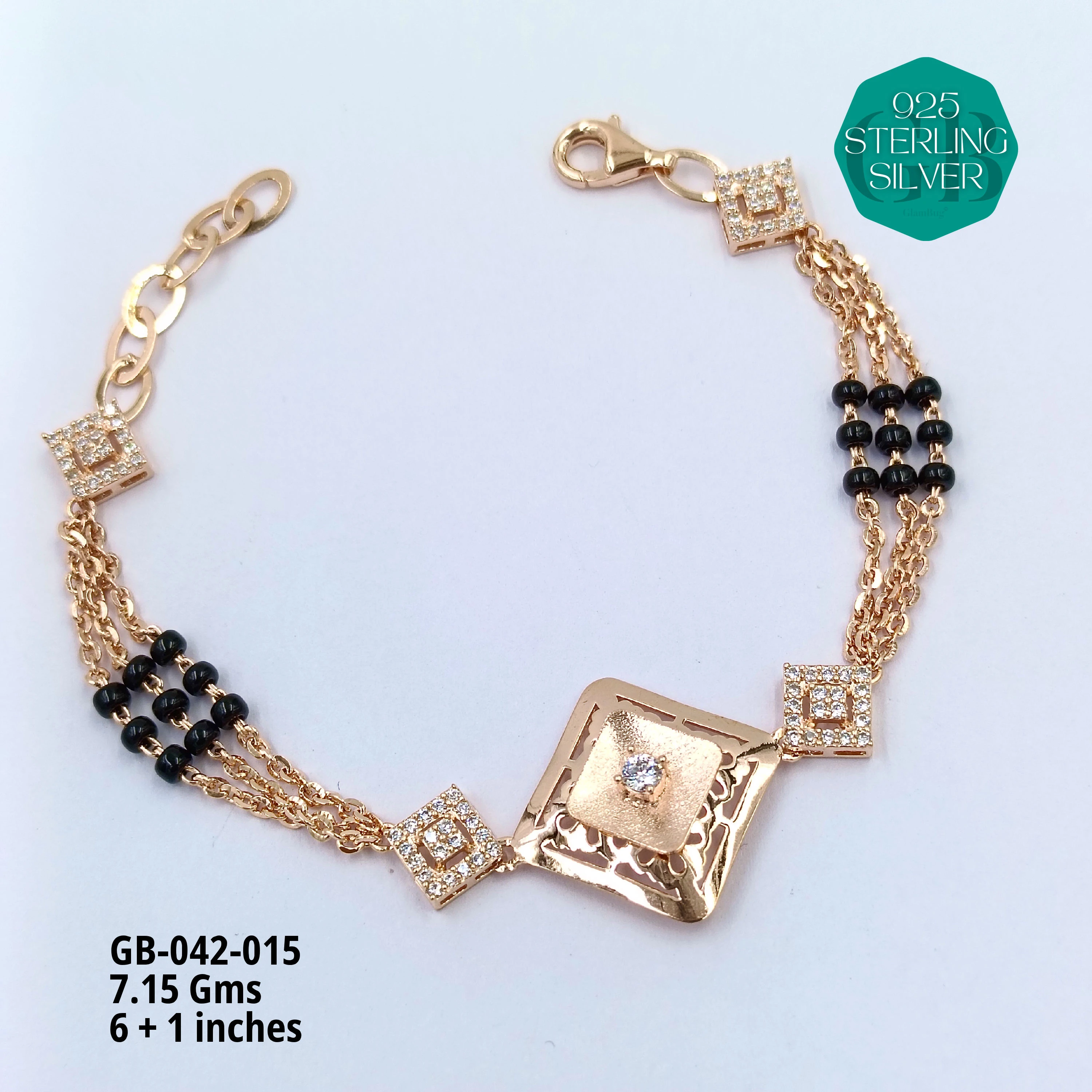 ITALY CNC HAND MANGALSUTRA - Premium 925 Silver Jewellery - SKU: GB-042-015 - Hyderabad Silver Importers