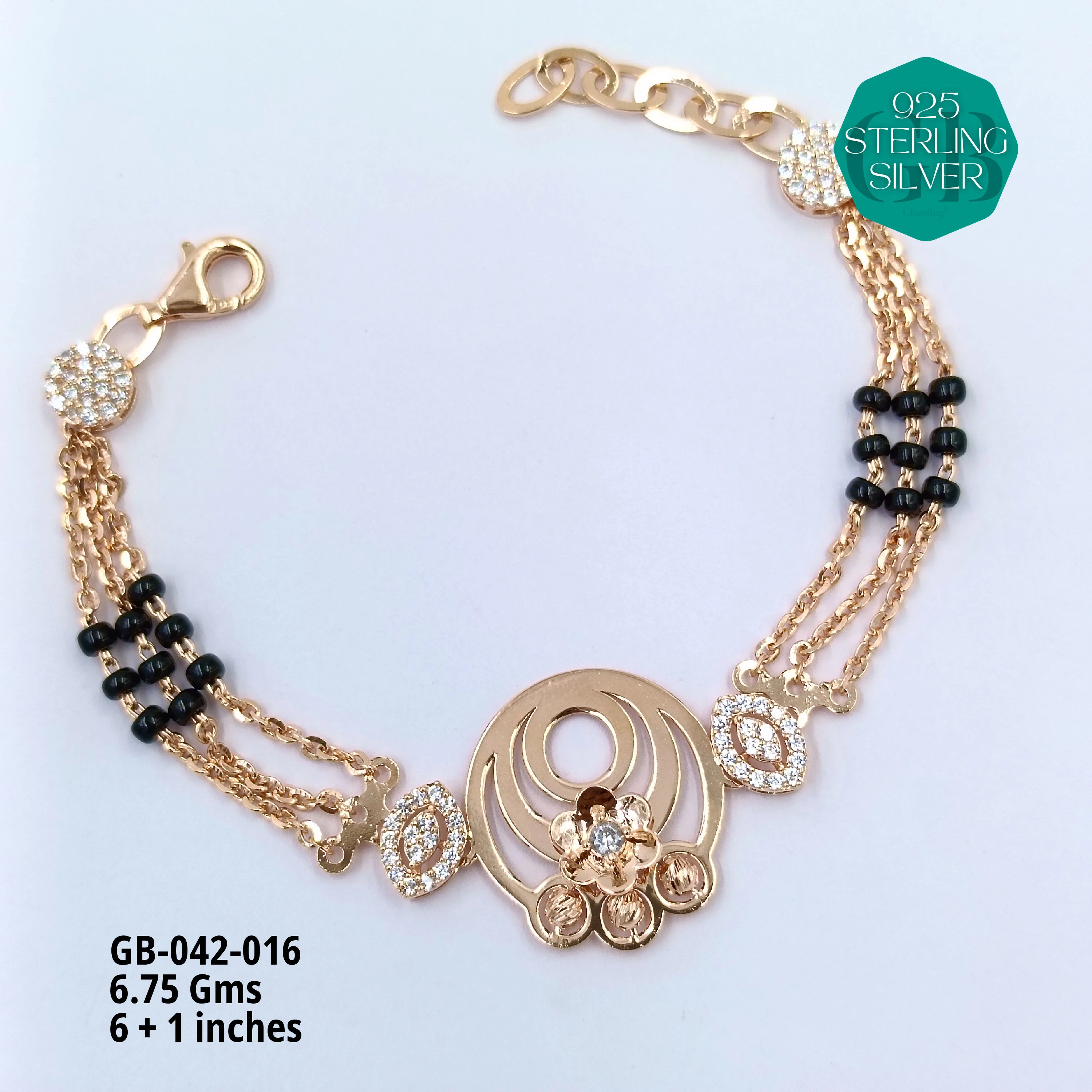 ITALY CNC HAND MANGALSUTRA - Premium 925 Silver Jewellery - SKU: GB-042-016 - Hyderabad Silver Importers