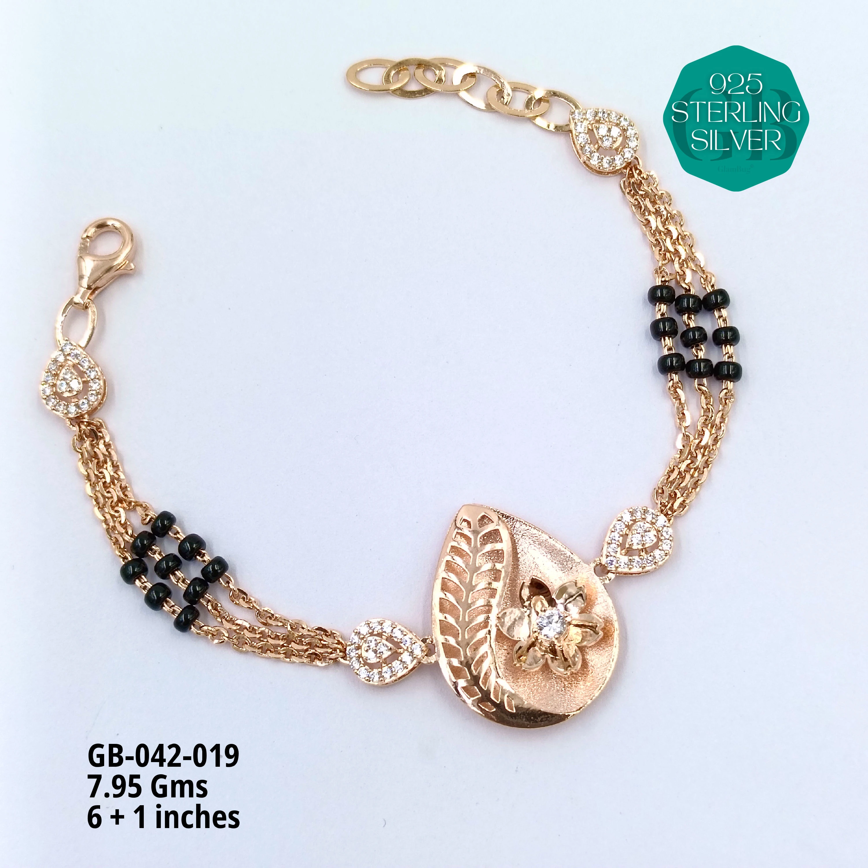 ITALY CNC HAND MANGALSUTRA - Premium 925 Silver Jewellery - SKU: GB-042-019 - Hyderabad Silver Importers