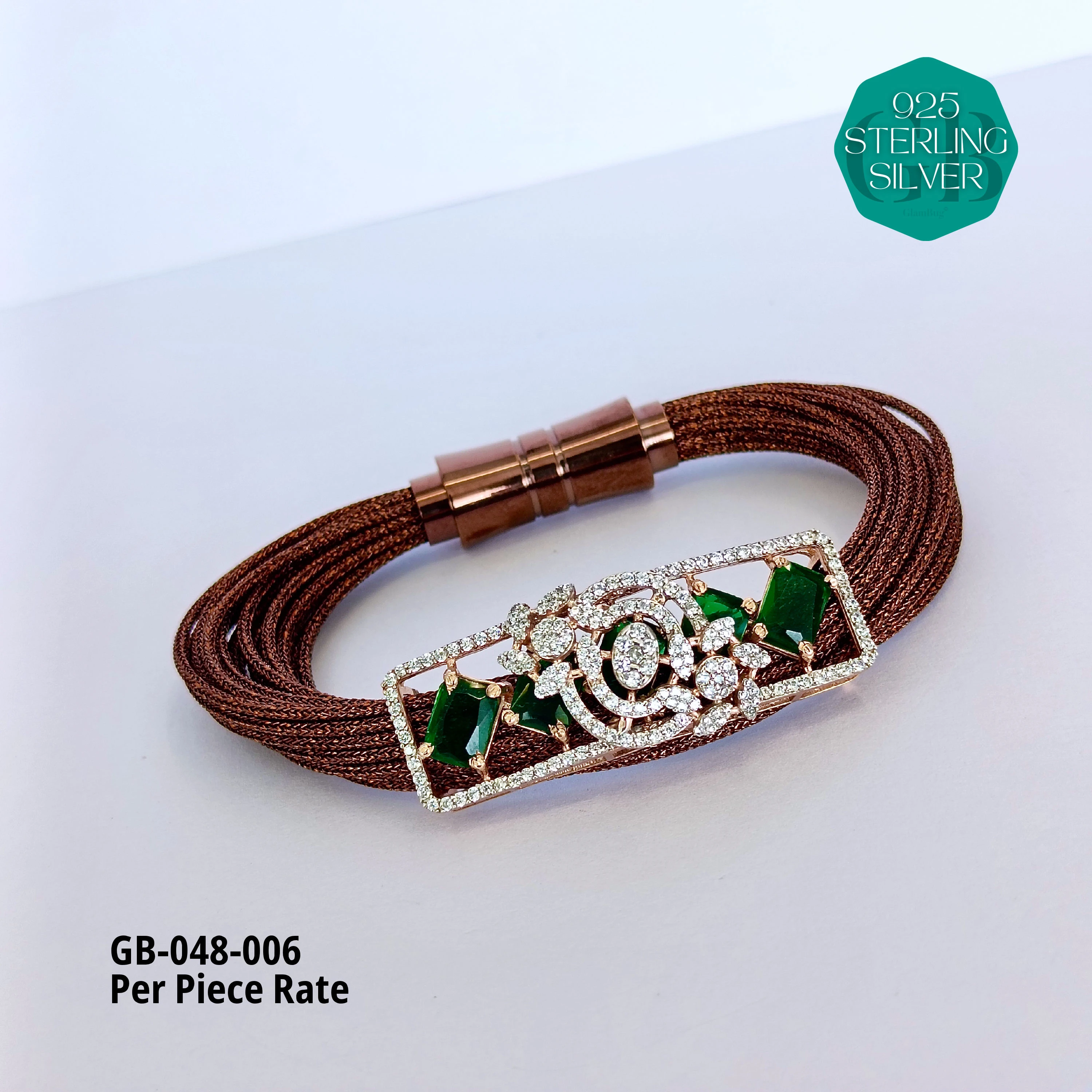 PREMIUM THREAD BRACELETS 2.6 -2.10 (PER PIECE) - Premium 925 Silver Jewellery - SKU: GB-048-006 - Hyderabad Silver Importers