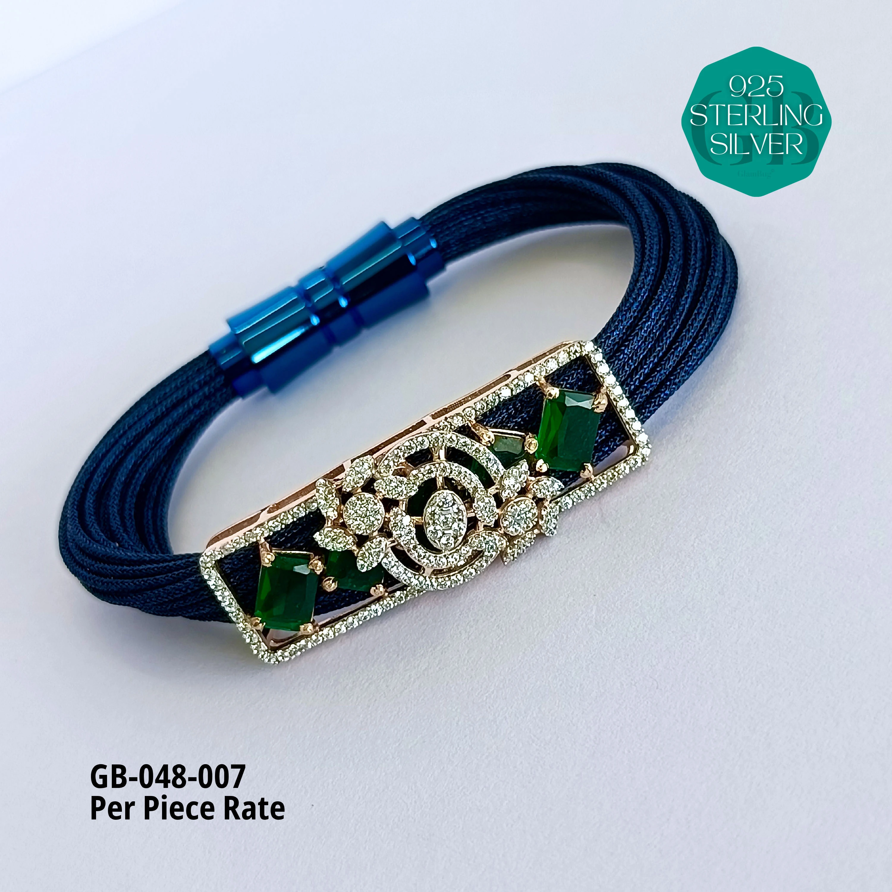 PREMIUM THREAD BRACELETS 2.6 -2.10 (PER PIECE) - Premium 925 Silver Jewellery - SKU: GB-048-007 - Hyderabad Silver Importers