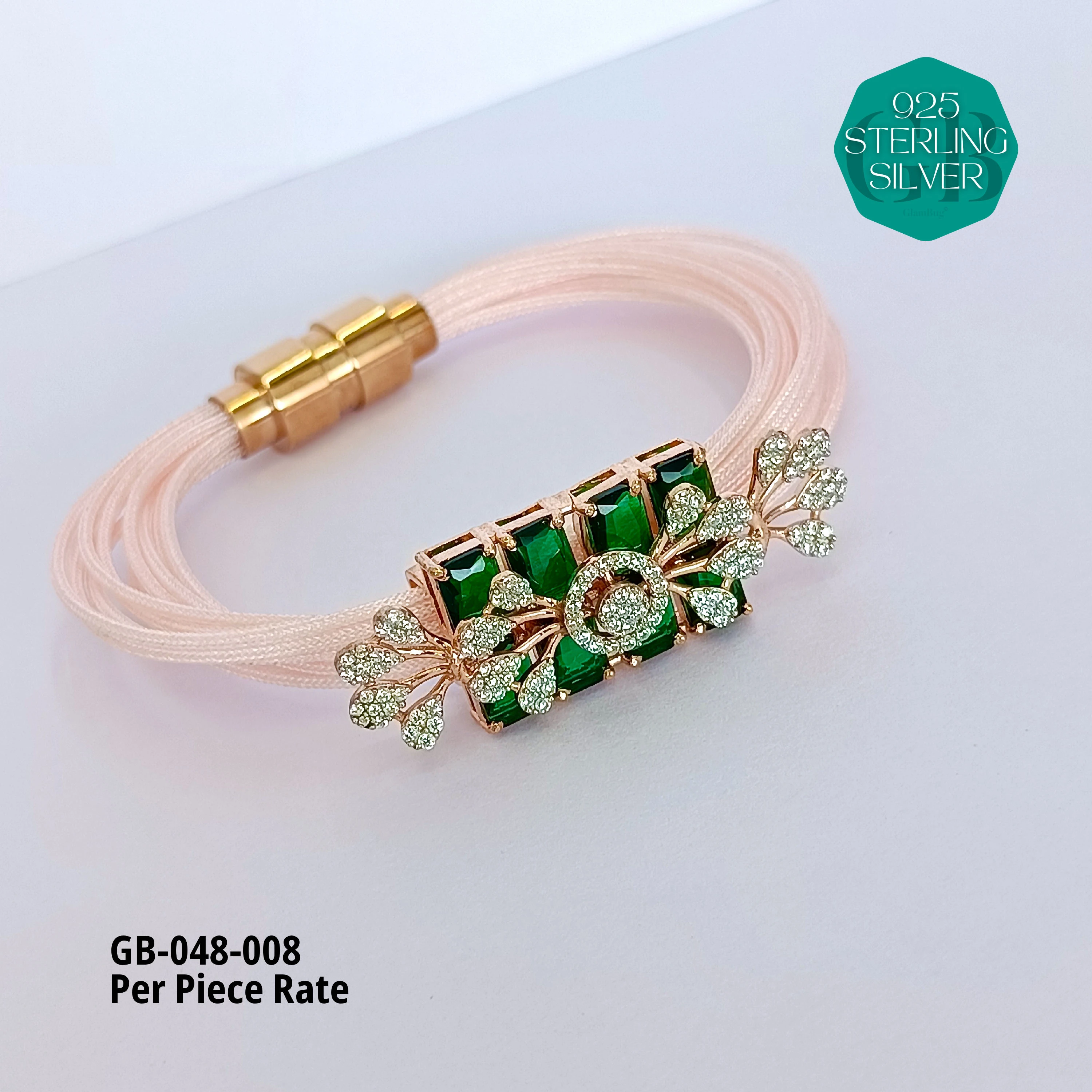 PREMIUM THREAD BRACELETS 2.6 -2.10 (PER PIECE) - Premium 925 Silver Jewellery - SKU: GB-048-008 - Hyderabad Silver Importers