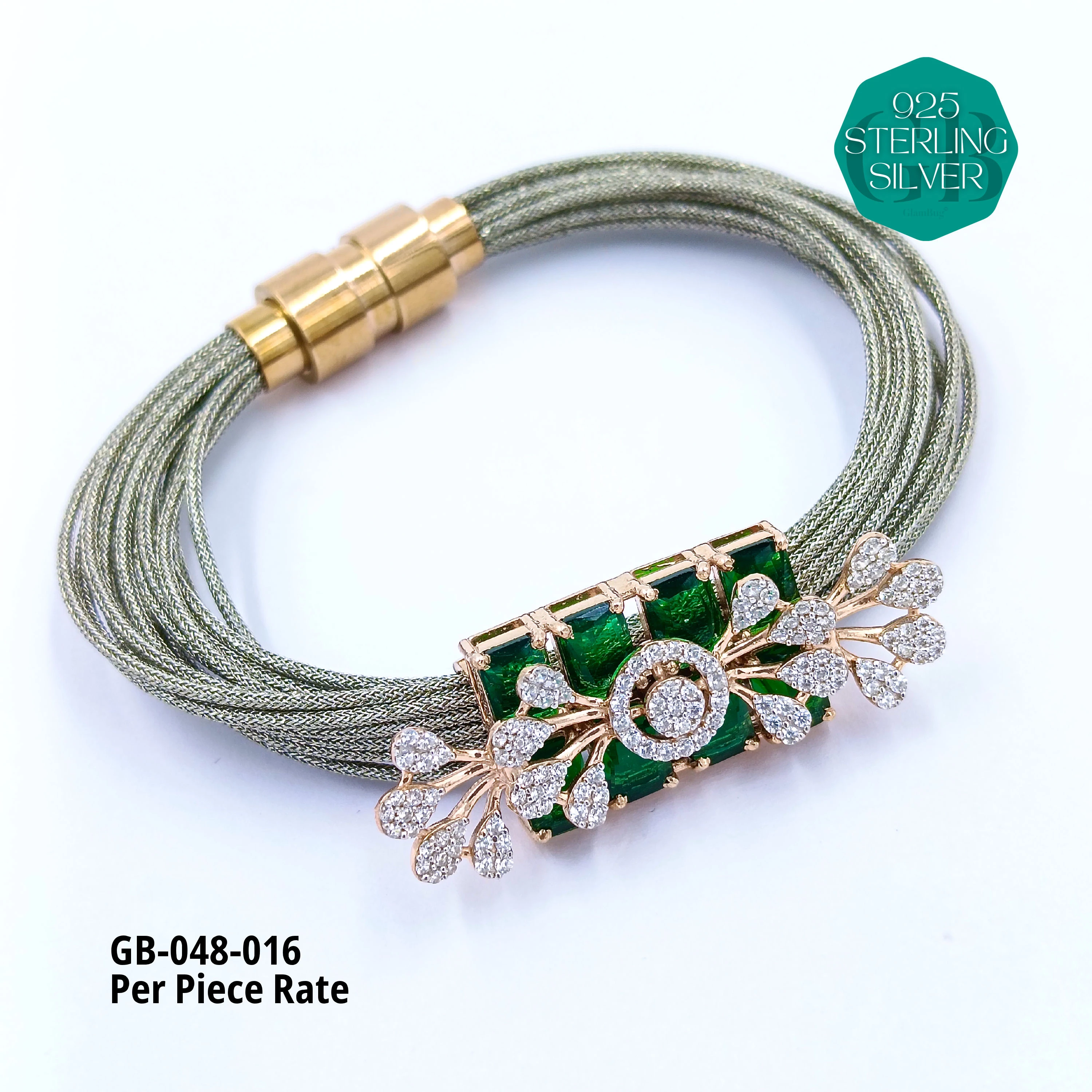 PREMIUM THREAD BRACELETS 2.6 -2.10 (PER PIECE) - Premium 925 Silver Jewellery - SKU: GB-048-016 - Hyderabad Silver Importers