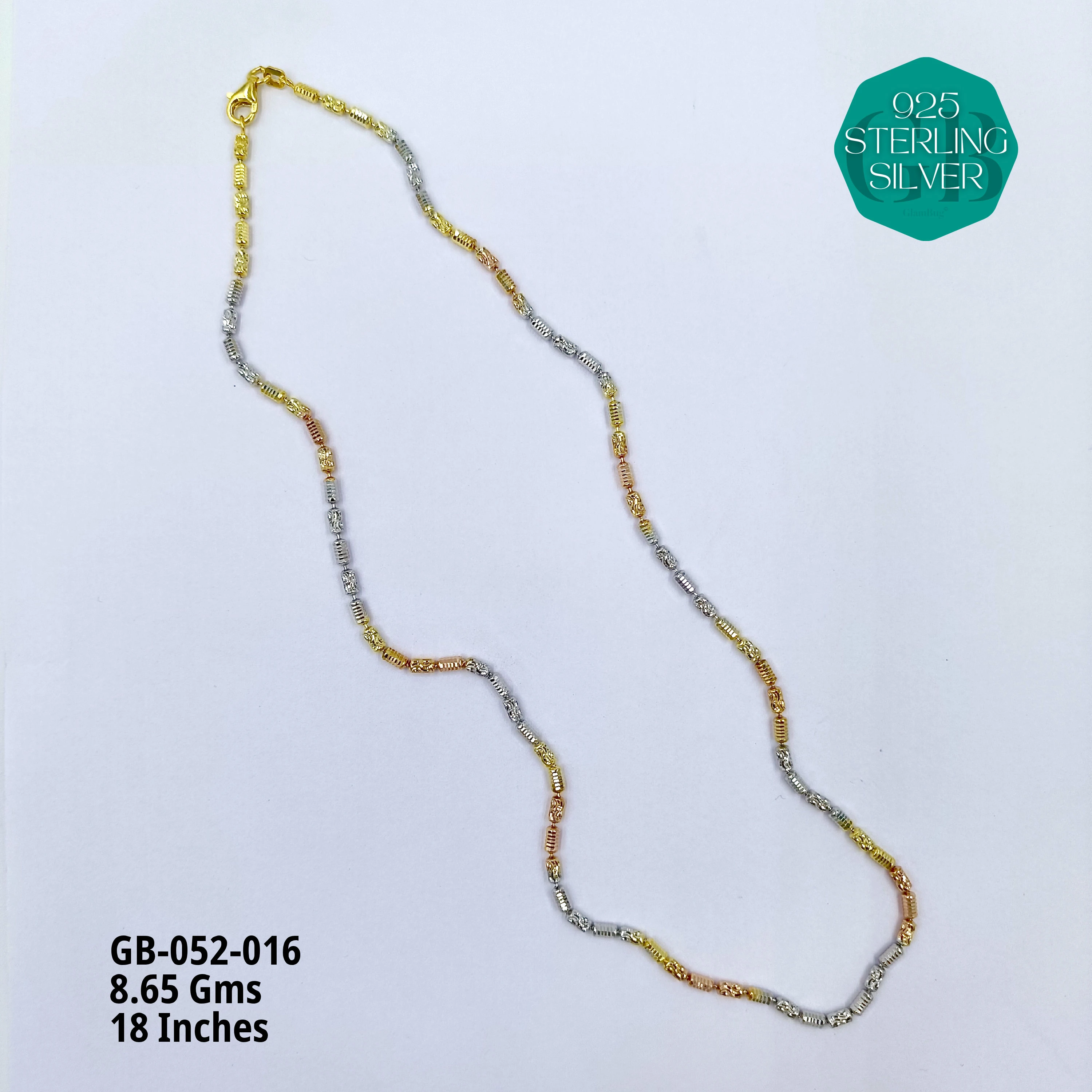 ITALY CNC BALL CHAIN - Premium 925 Silver Jewellery - SKU: GB-052-016 - Hyderabad Silver Importers