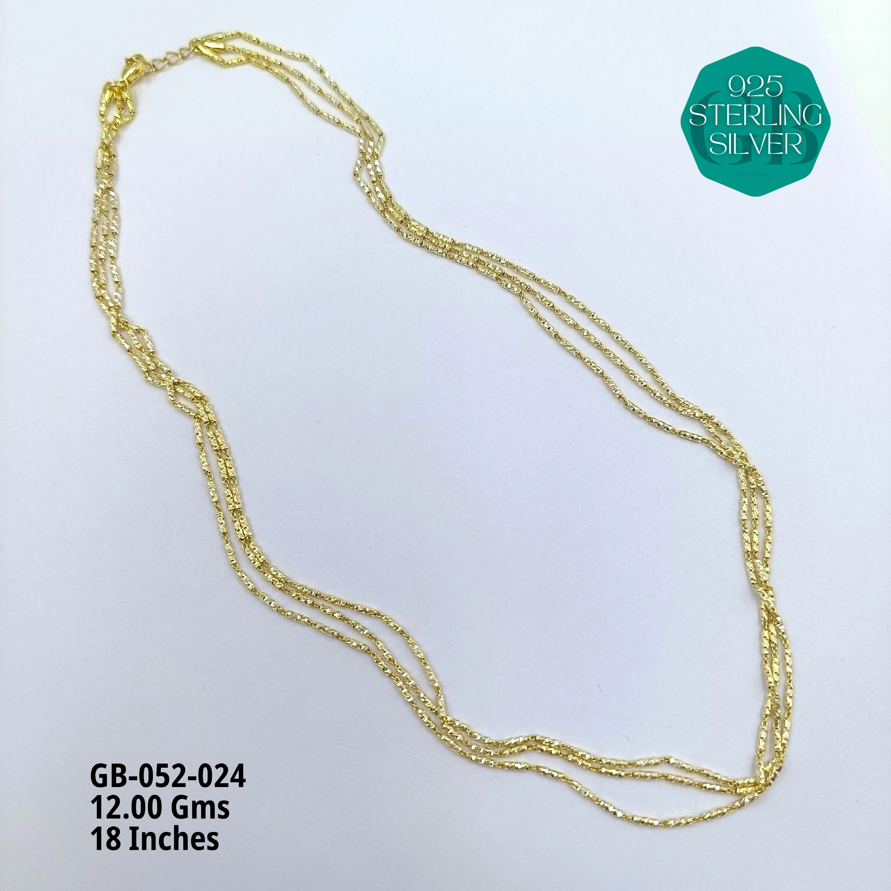 ITALY CNC BALL CHAIN - Premium 925 Silver Jewellery - SKU: GB-052-024 - Hyderabad Silver Importers