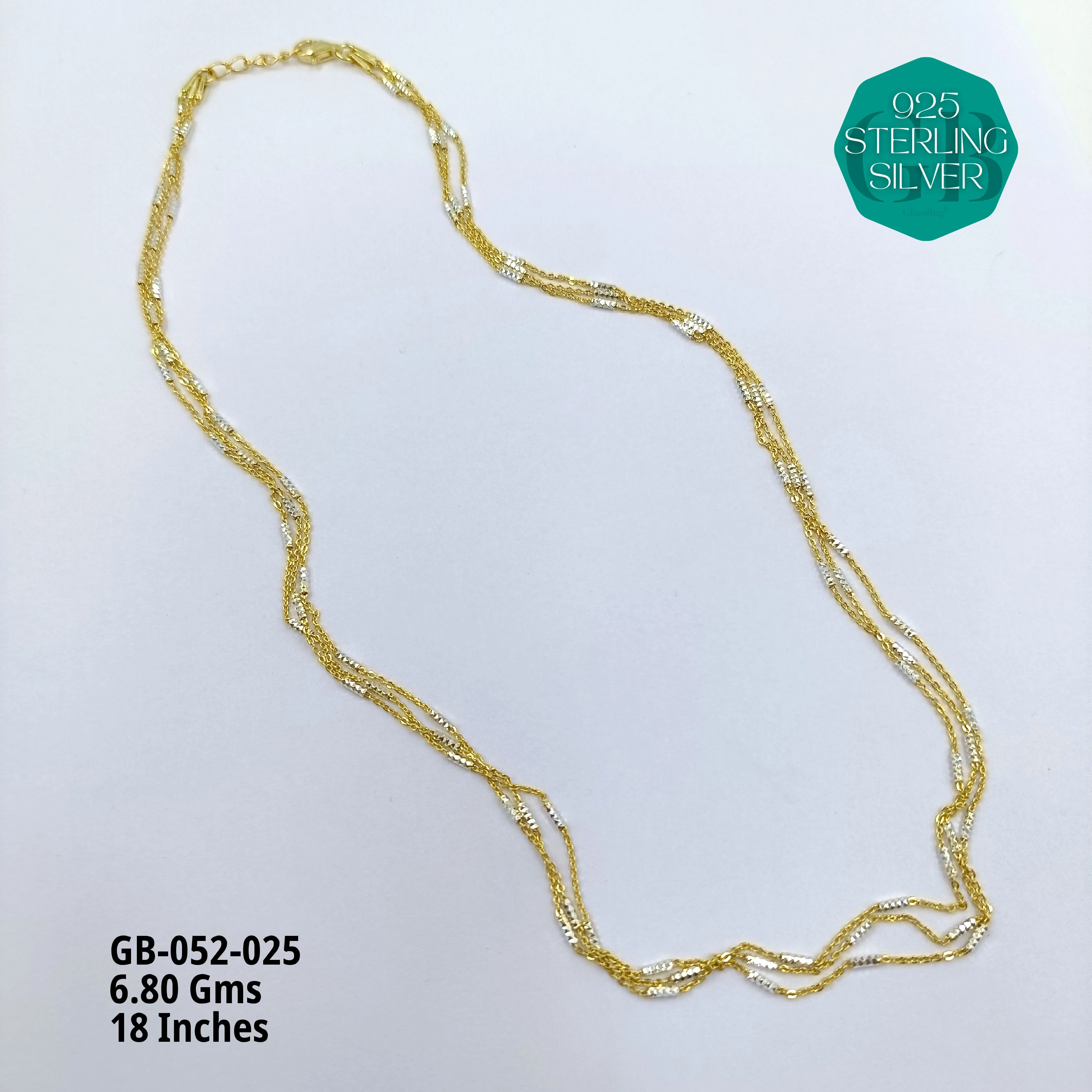 ITALY CNC BALL CHAIN - Premium 925 Silver Jewellery - SKU: GB-052-025 - Hyderabad Silver Importers