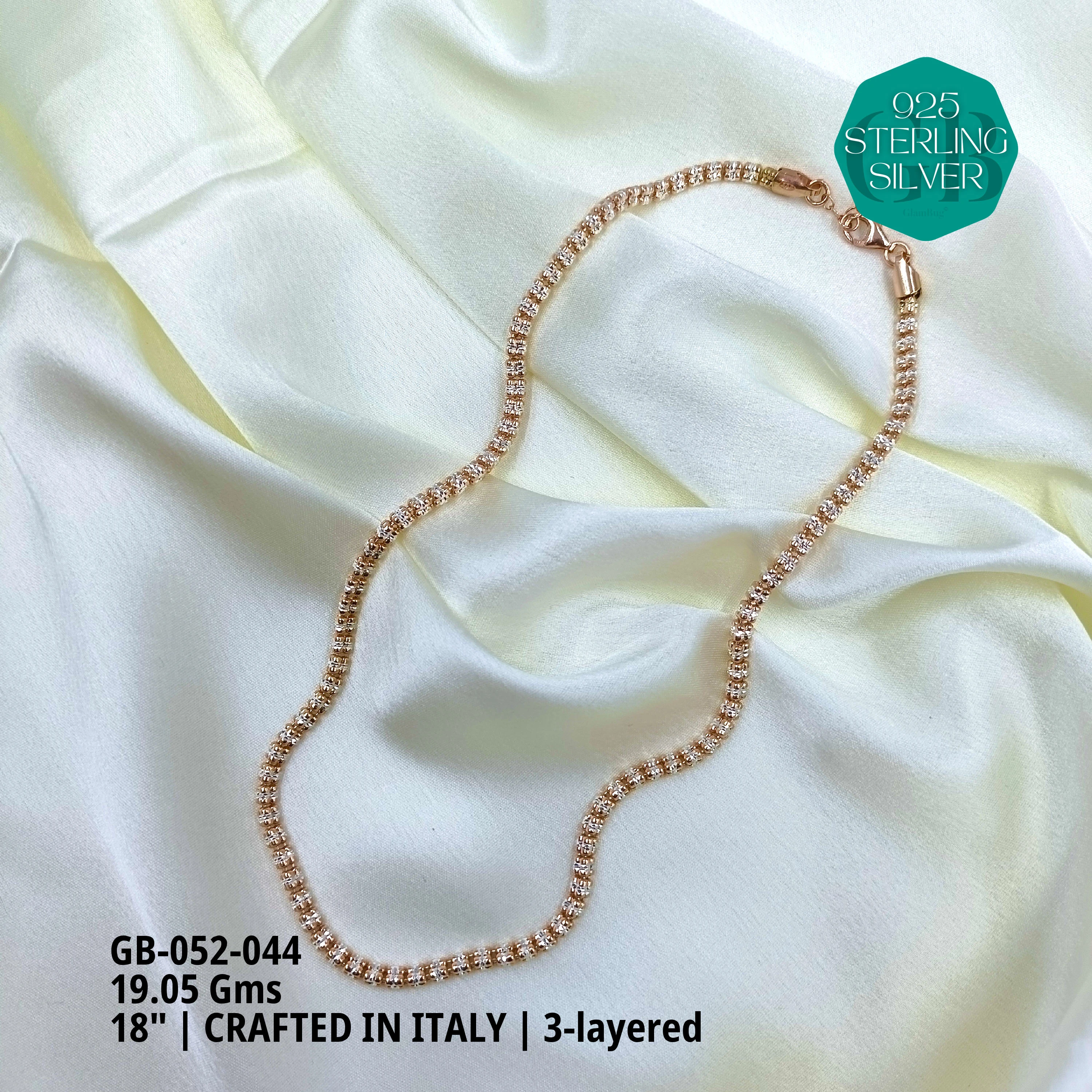 ITALY CNC BALL CHAIN - Premium 925 Silver Jewellery - SKU: GB-052-044 - Hyderabad Silver Importers