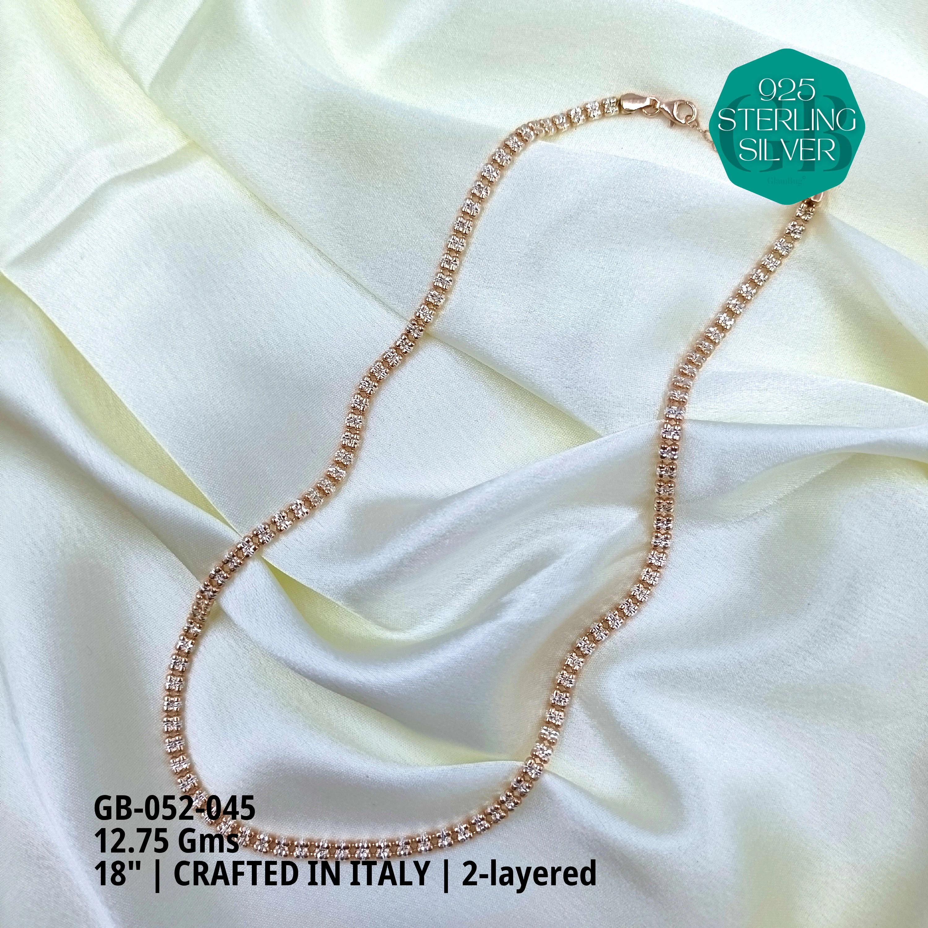 ITALY CNC BALL CHAIN - Premium 925 Silver Jewellery - SKU: GB-052-045 - Hyderabad Silver Importers