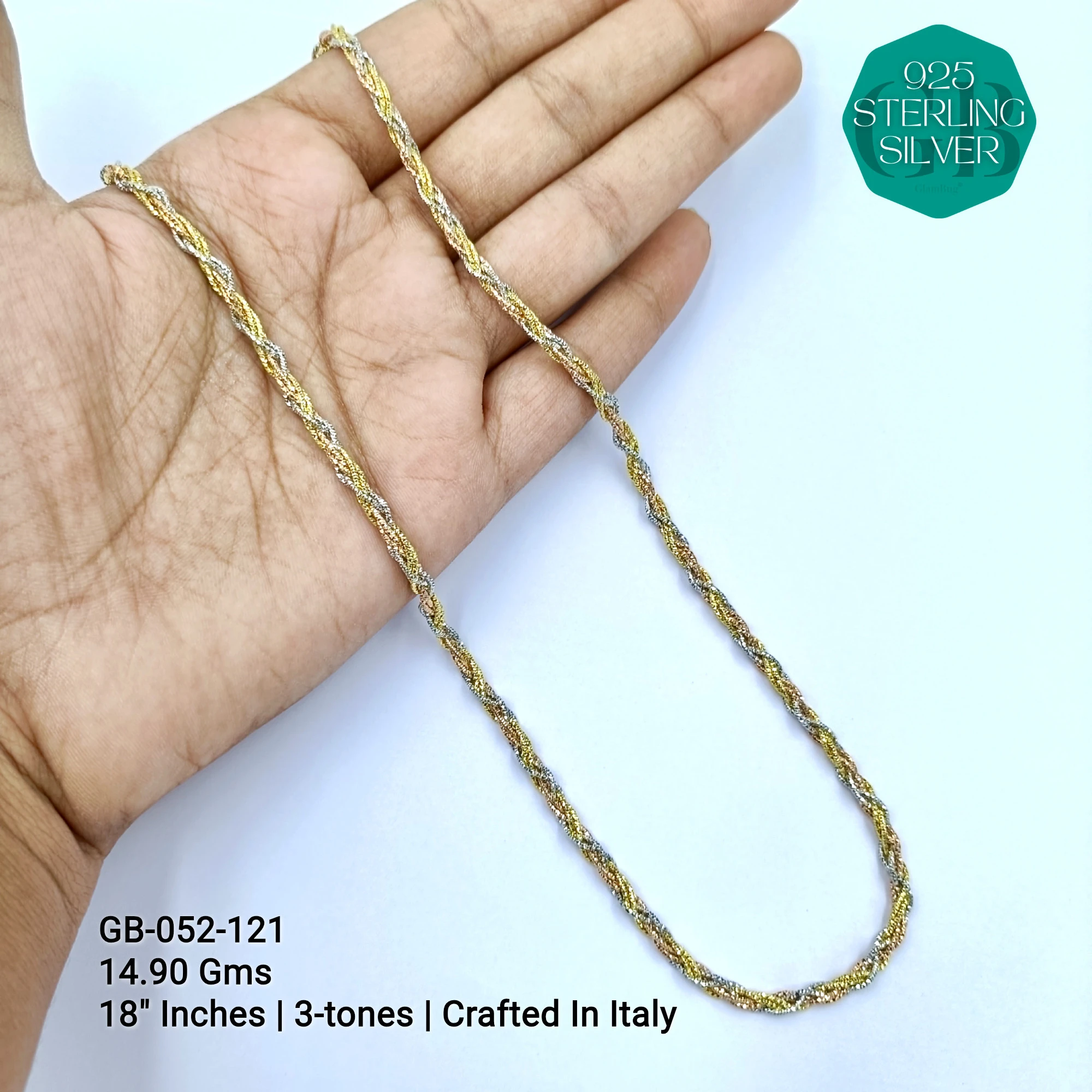 ITALY CNC BALL CHAIN - Premium 925 Silver Jewellery - SKU: GB-052-121 - Hyderabad Silver Importers