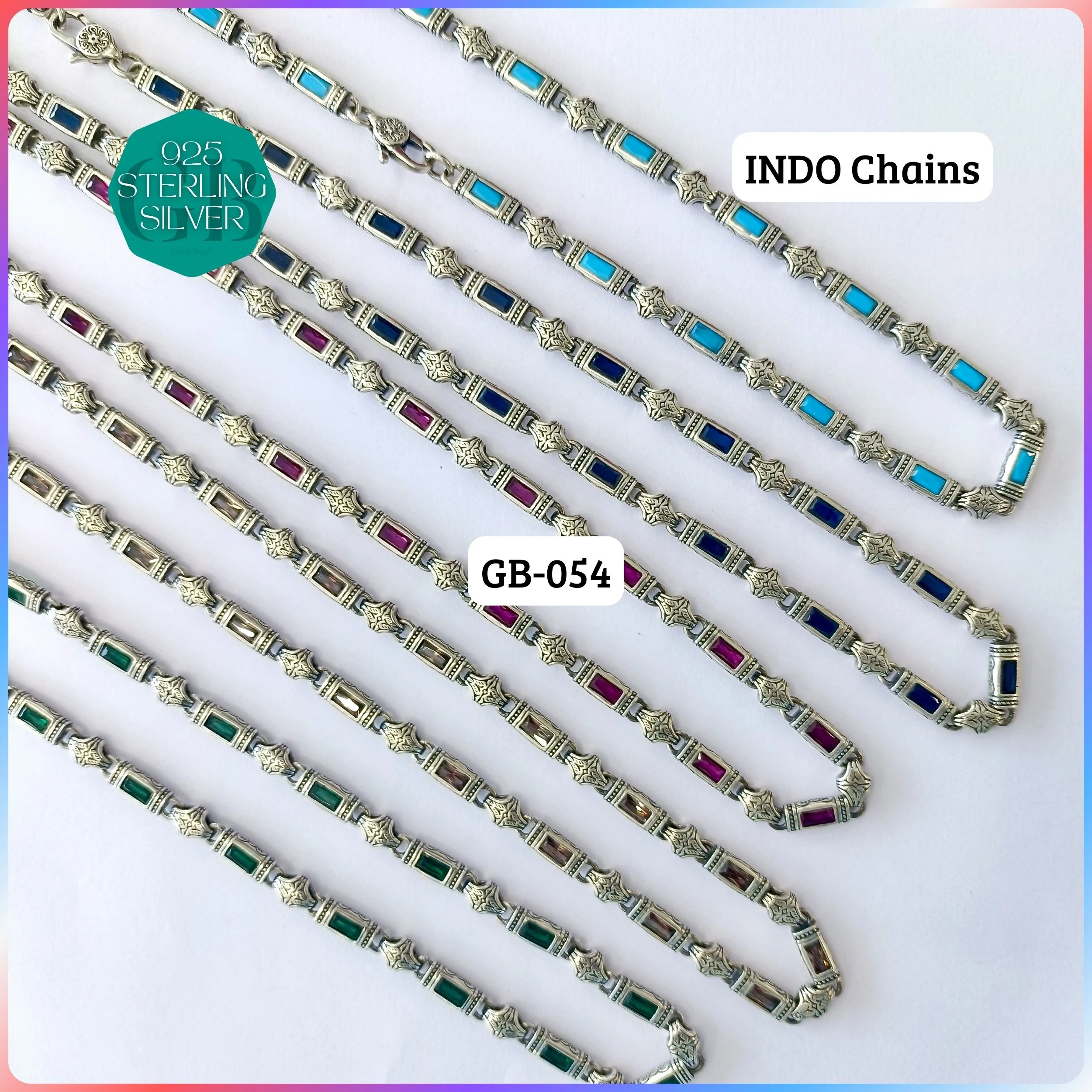 INDO CHAIN - Premium 925 Silver Jewellery - SKU: GB-054-005 - Hyderabad Silver Importers
