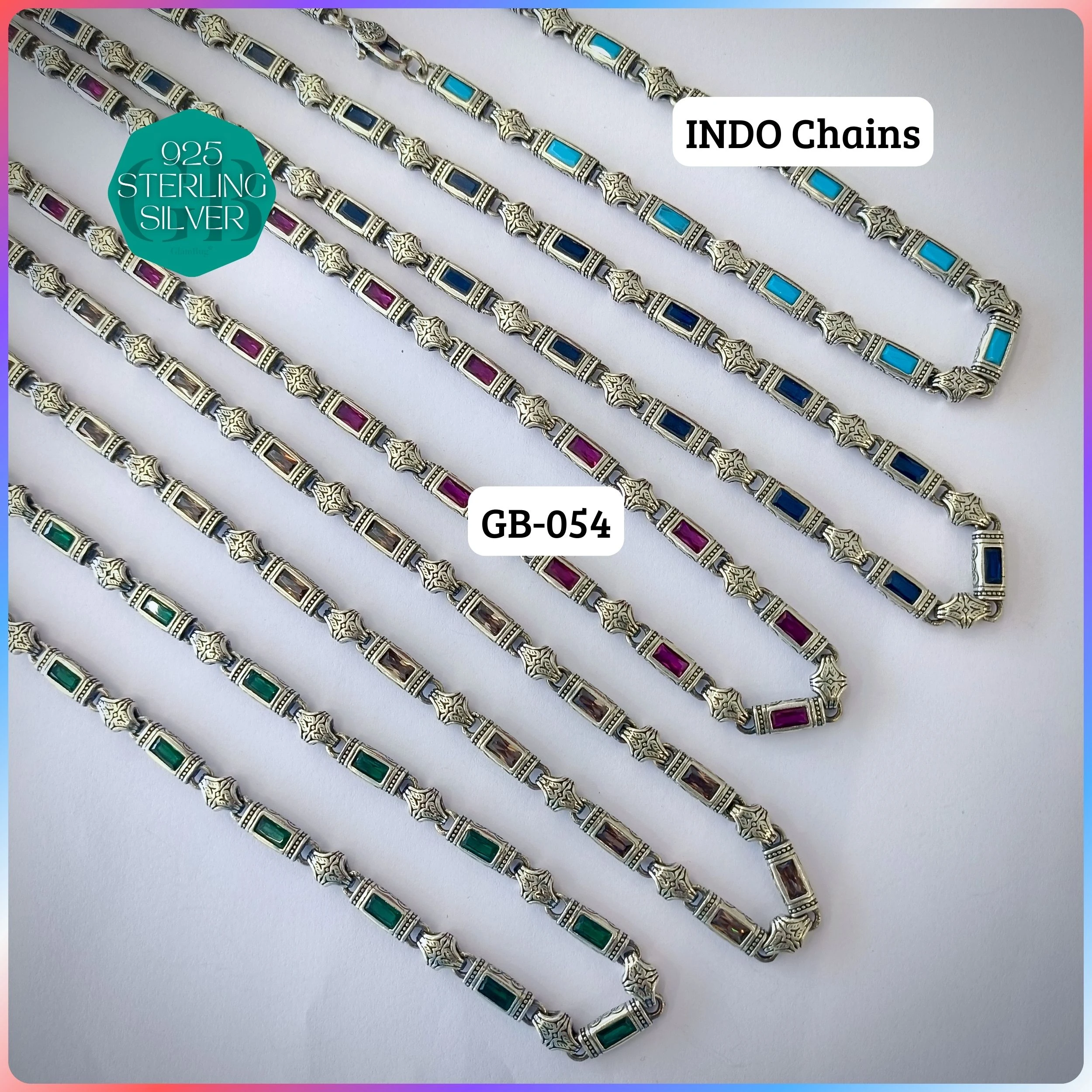 INDO CHAIN - Premium 925 Silver Jewellery - SKU: GB-054-006 - Hyderabad Silver Importers