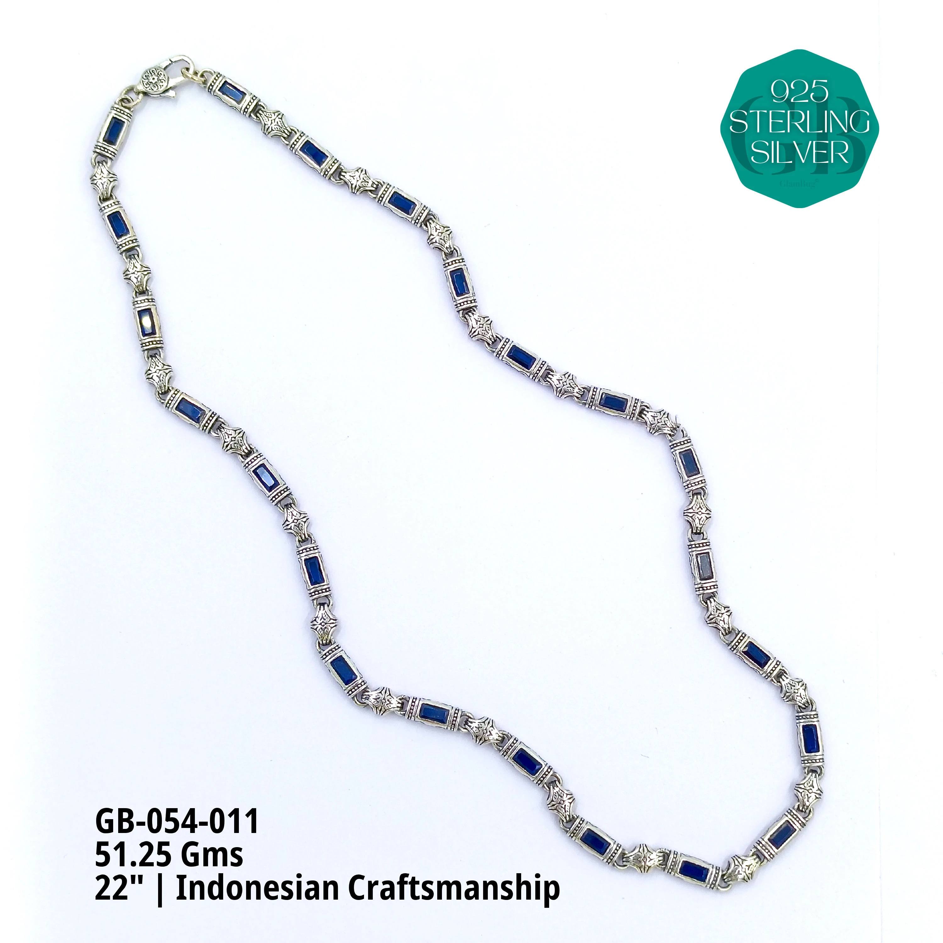 INDO CHAIN - Premium 925 Silver Jewellery - SKU: GB-054-011 - Hyderabad Silver Importers