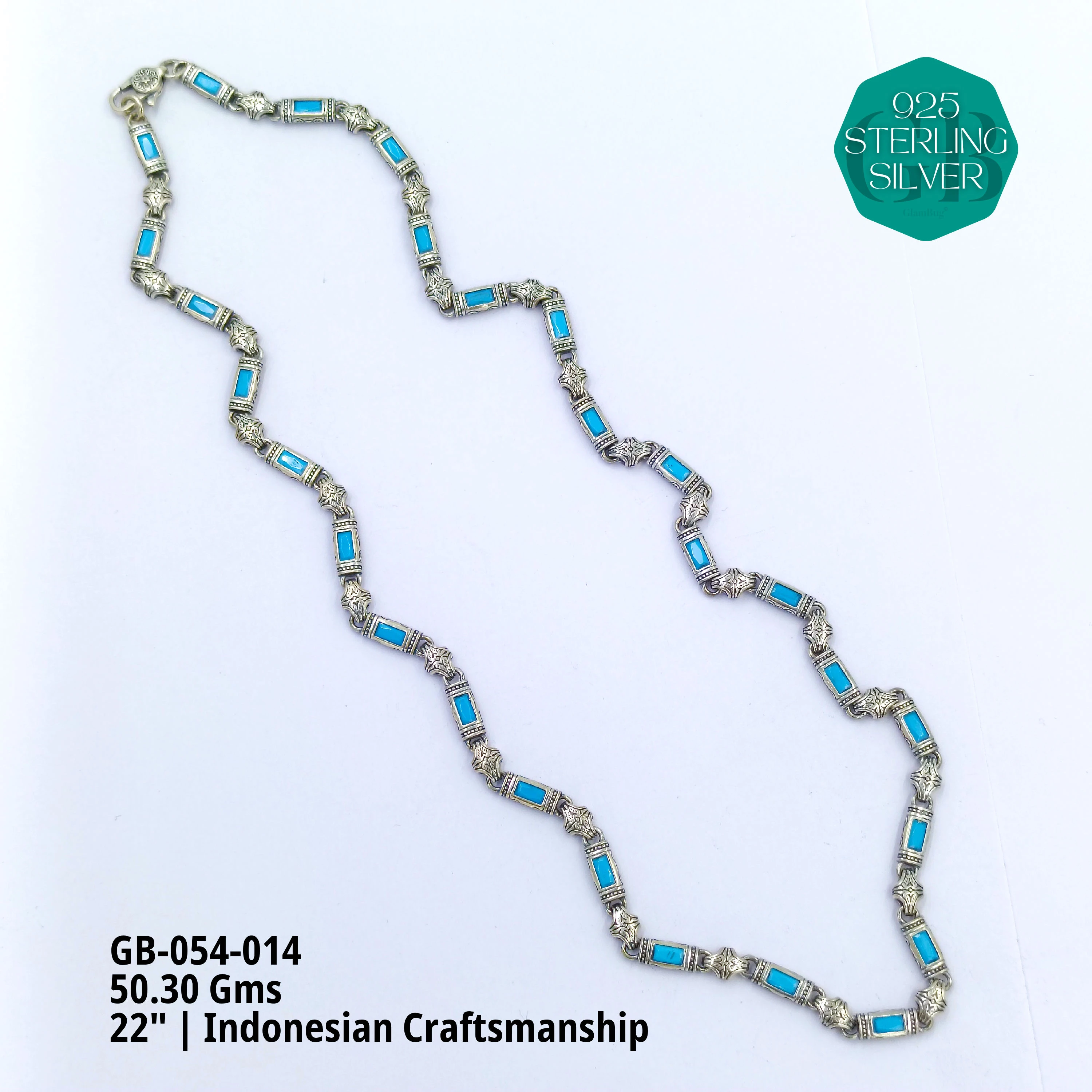 INDO CHAIN - Premium 925 Silver Jewellery - SKU: GB-054-014 - Hyderabad Silver Importers