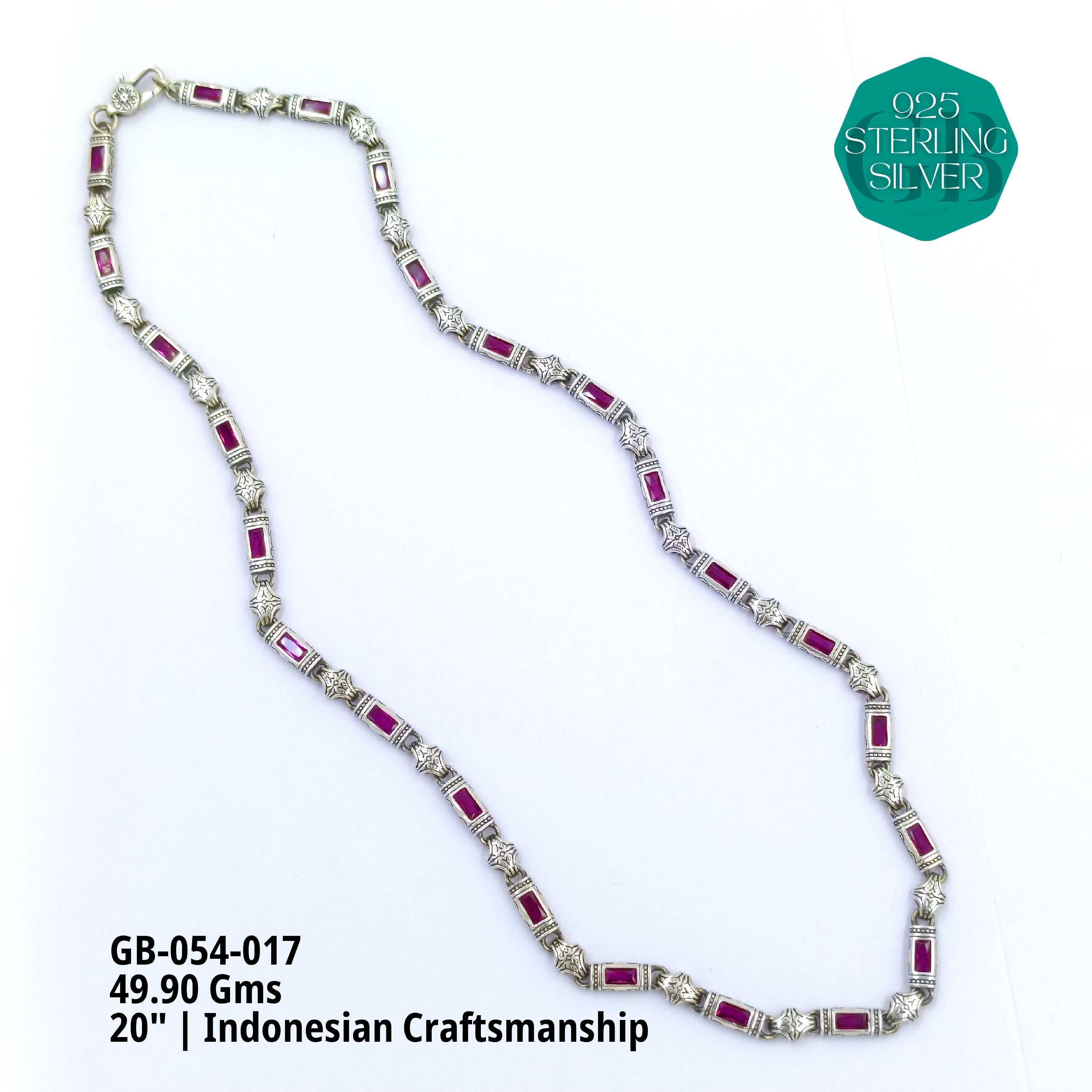 INDO CHAIN - Premium 925 Silver Jewellery - SKU: GB-054-017 - Hyderabad Silver Importers