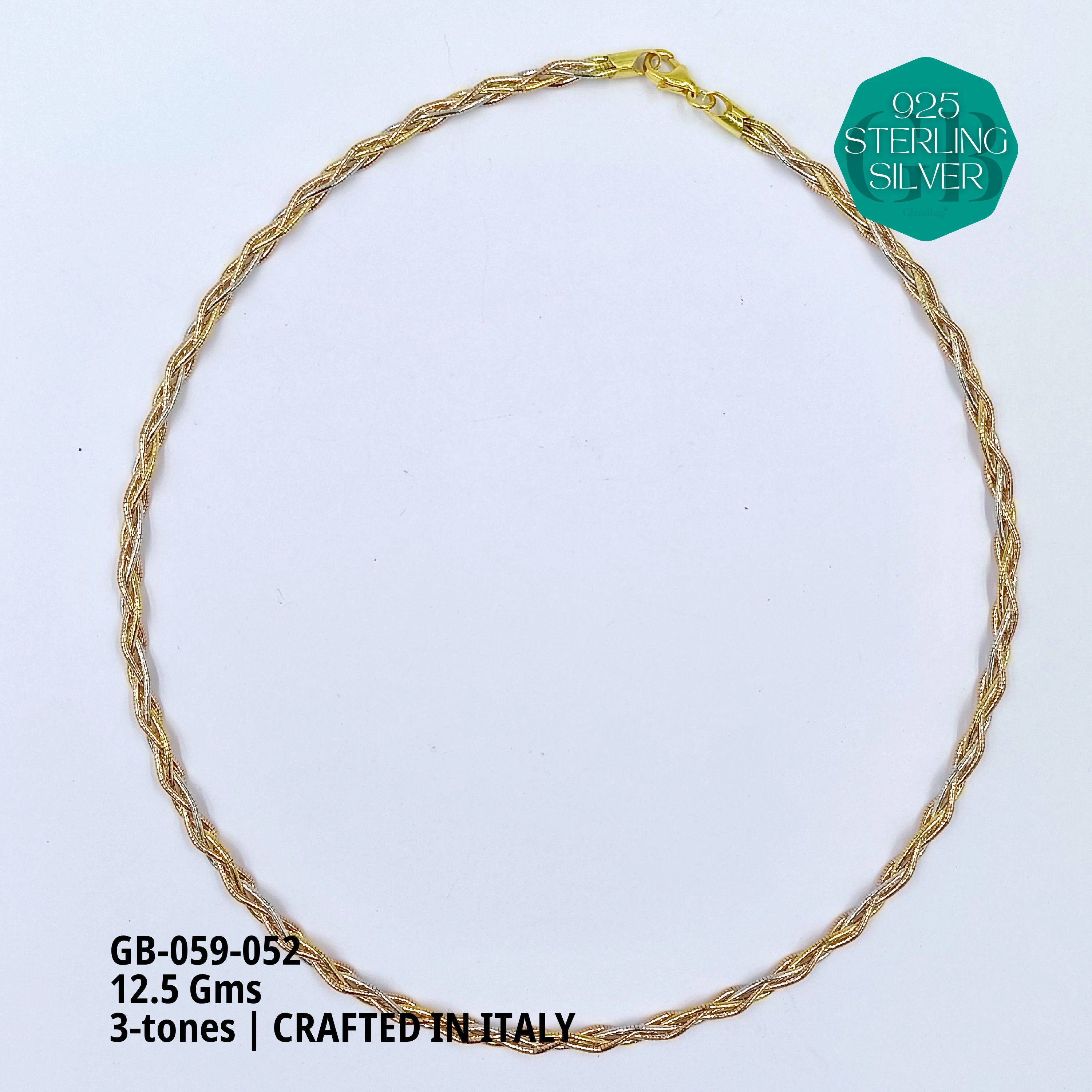 ITALY OMEGA CHAIN - Premium 925 Silver Jewellery - SKU: GB-059-052 - Hyderabad Silver Importers