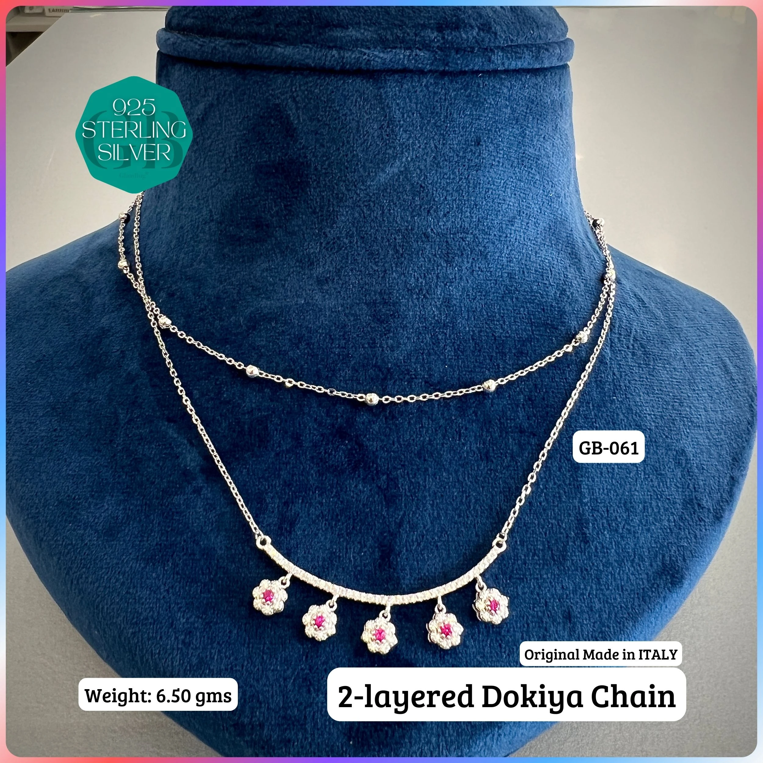 PREMIUM CHAINS DOKIA - Premium 925 Silver Jewellery - SKU: GB-061-002 - Hyderabad Silver Importers