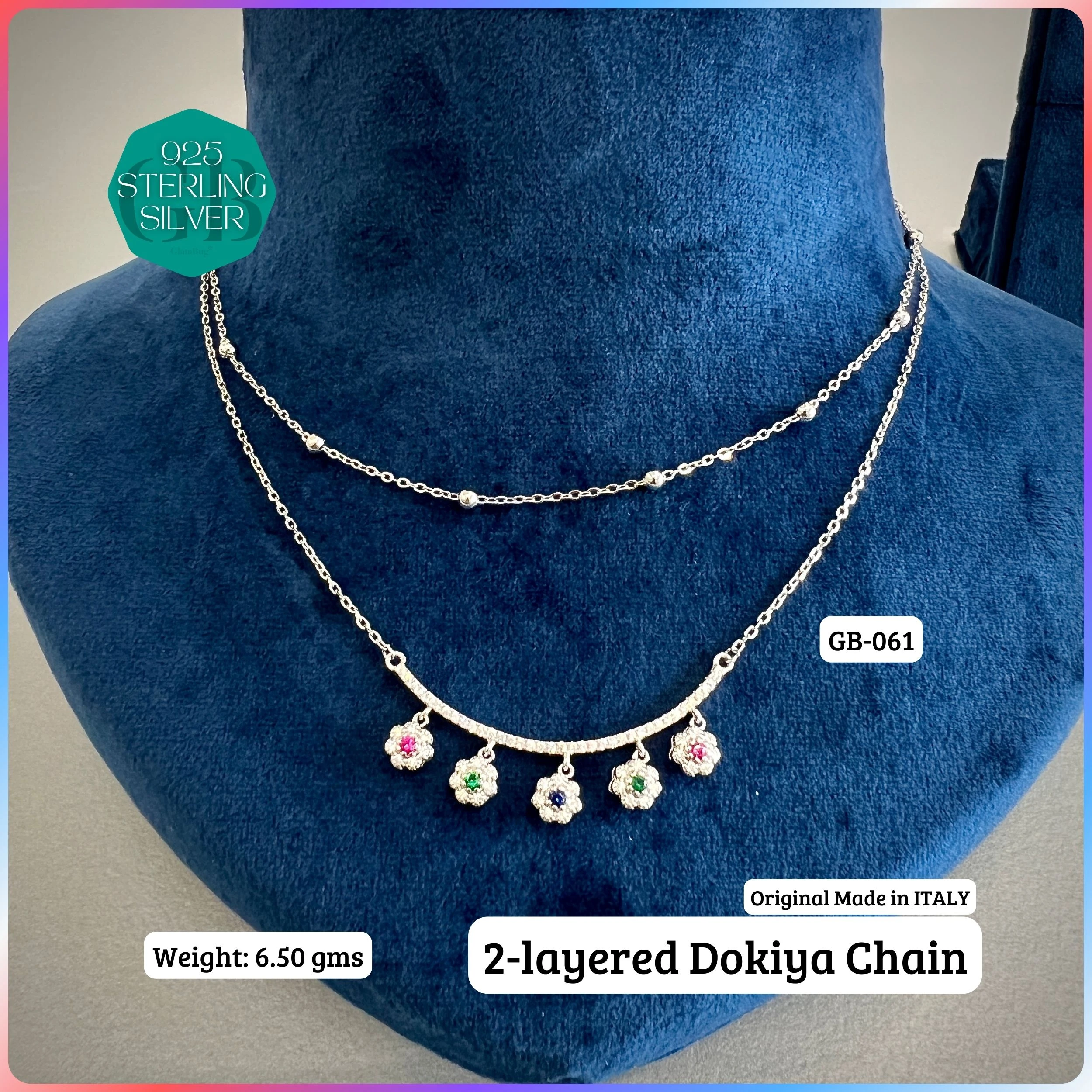 PREMIUM CHAINS DOKIA - Premium 925 Silver Jewellery - SKU: GB-061-003 - Hyderabad Silver Importers