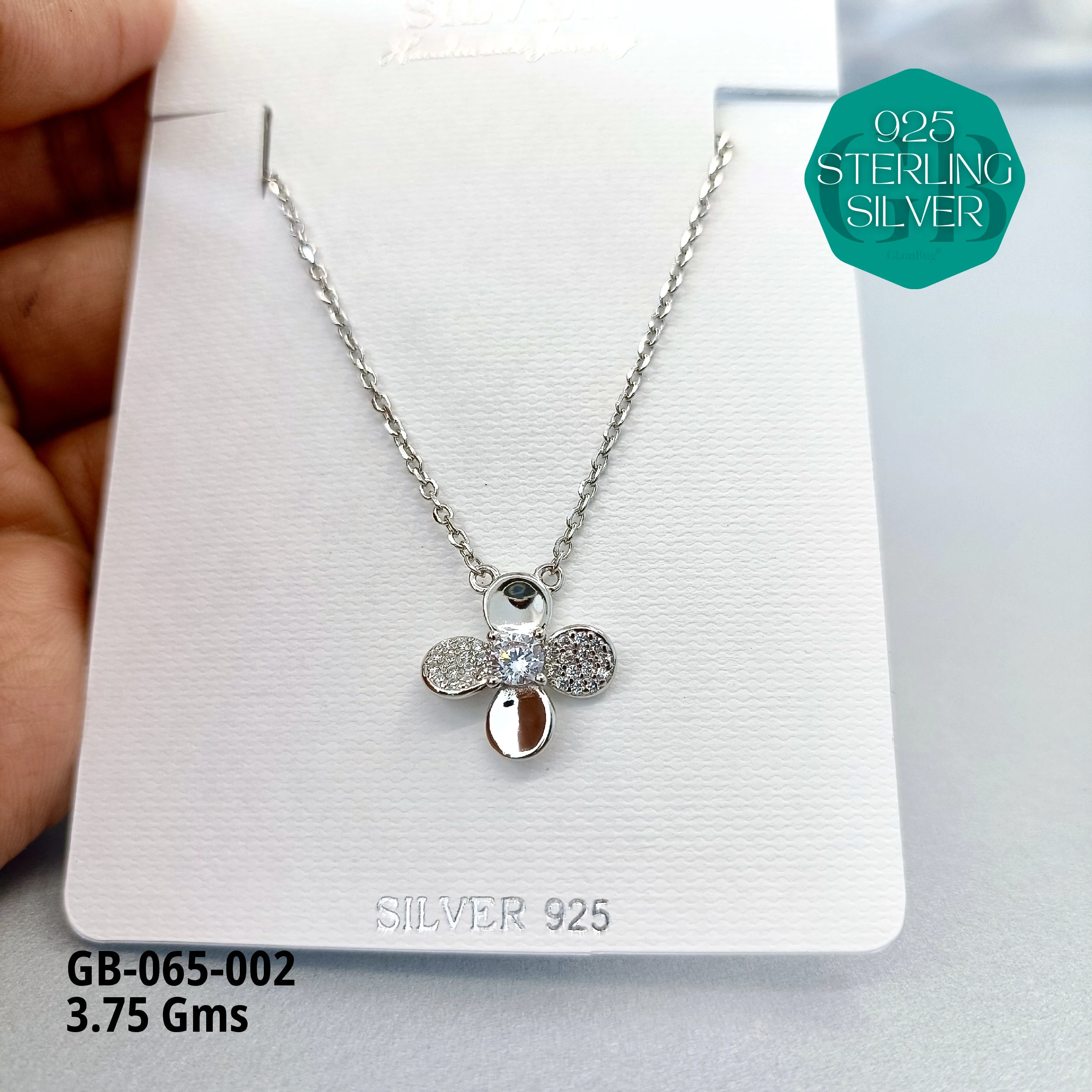 PREMIUM PEARLS + CZ DOKIYA CHAINS - Premium 925 Silver Jewellery - SKU: GB-065-002 - Hyderabad Silver Importers