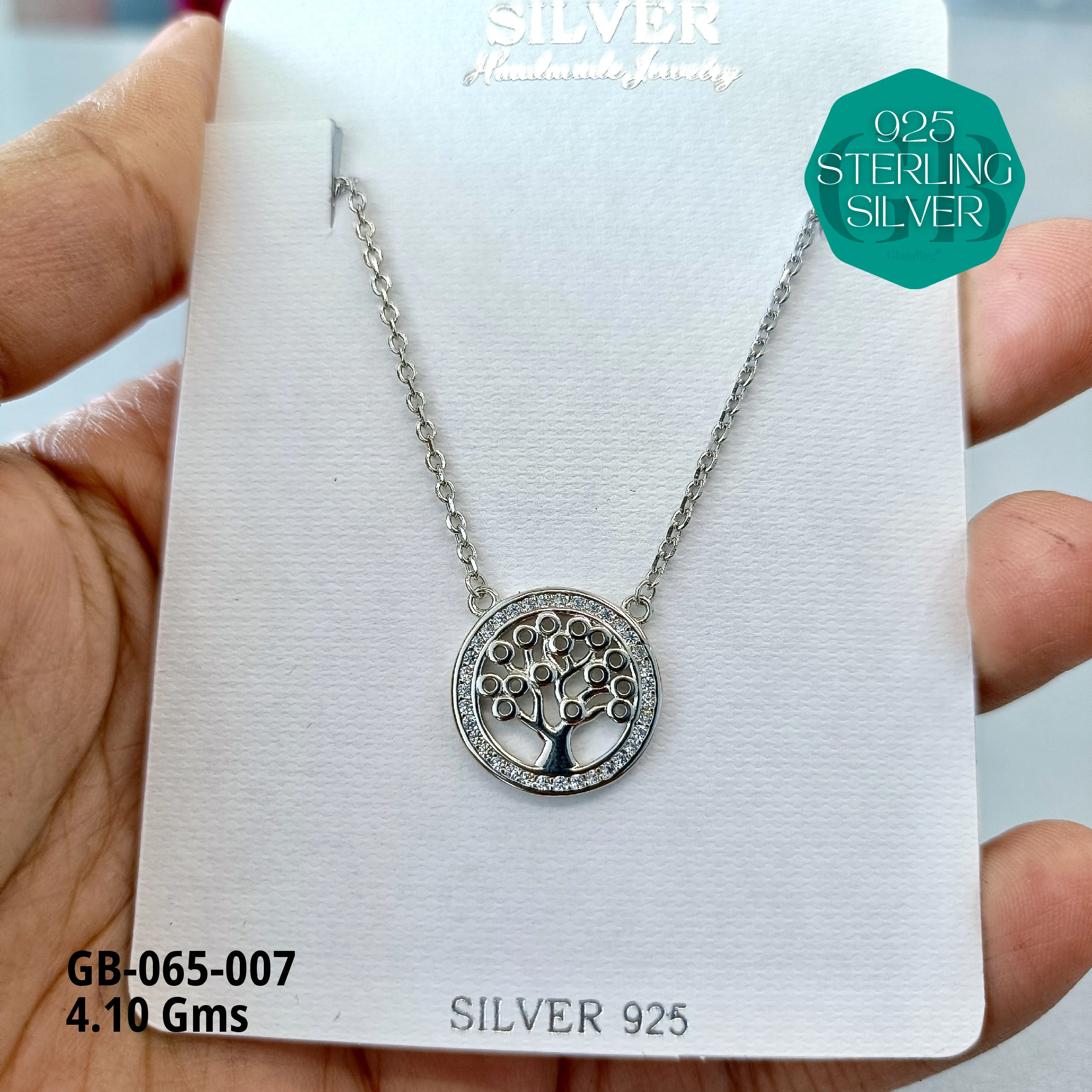 PREMIUM PEARLS + CZ DOKIYA CHAINS - Premium 925 Silver Jewellery - SKU: GB-065-007 - Hyderabad Silver Importers