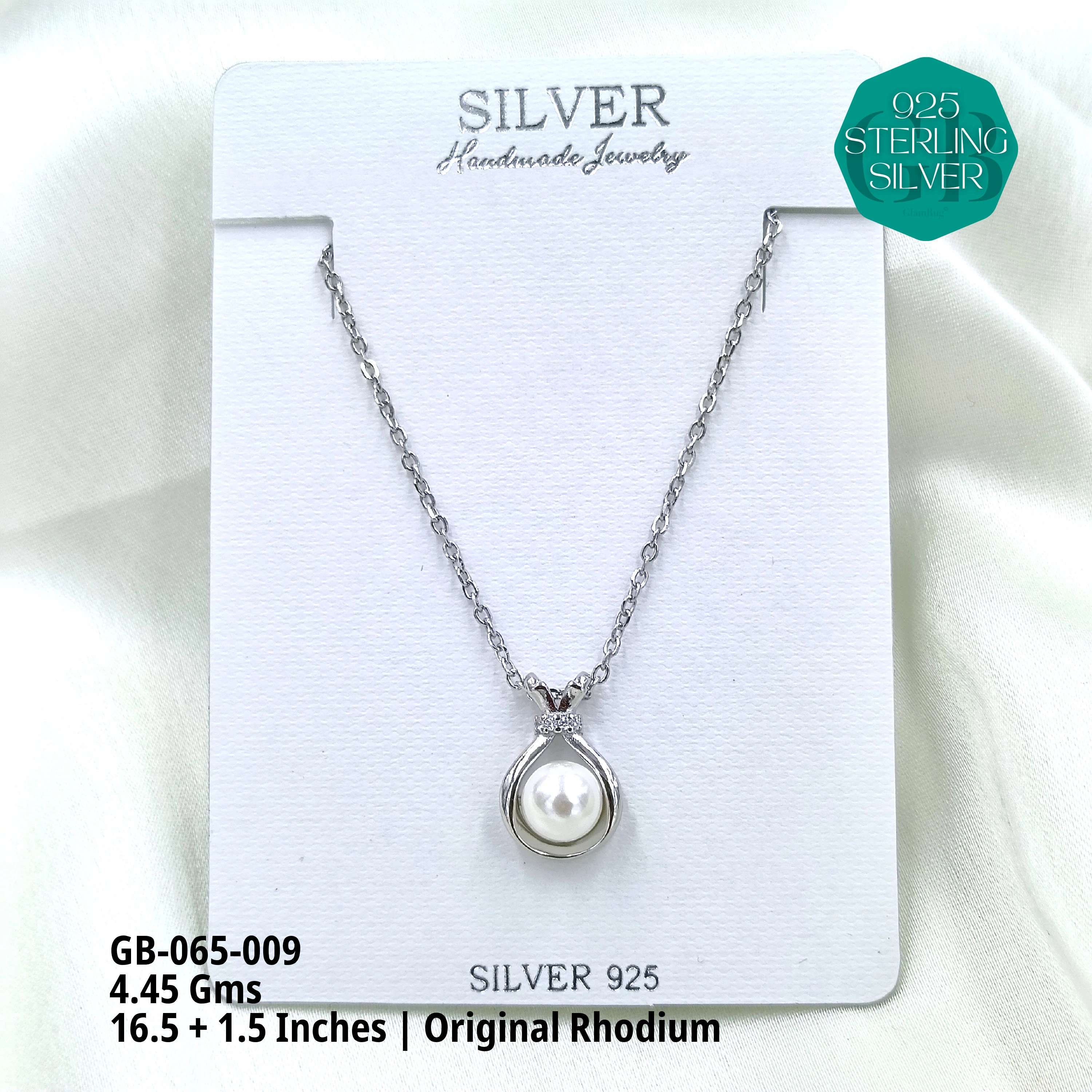 PREMIUM PEARLS + CZ DOKIYA CHAINS - Premium 925 Silver Jewellery - SKU: GB-065-009 - Hyderabad Silver Importers