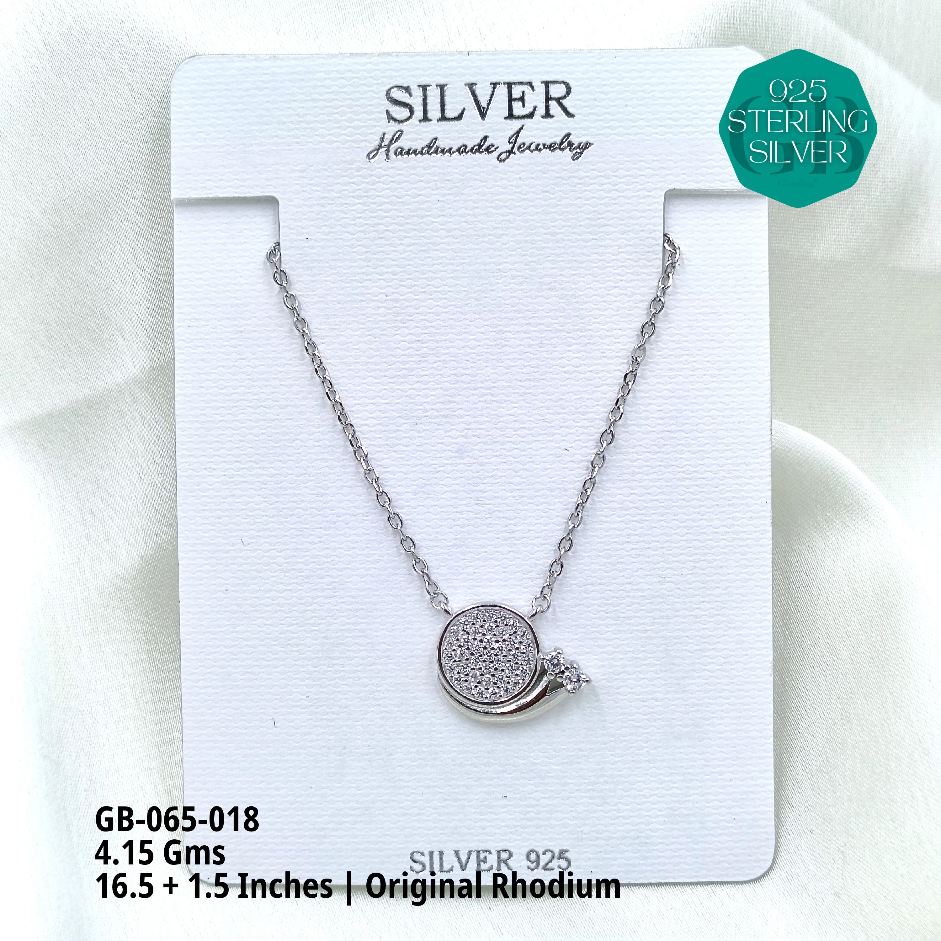 PREMIUM PEARLS + CZ DOKIYA CHAINS - Premium 925 Silver Jewellery - SKU: GB-065-018 - Hyderabad Silver Importers