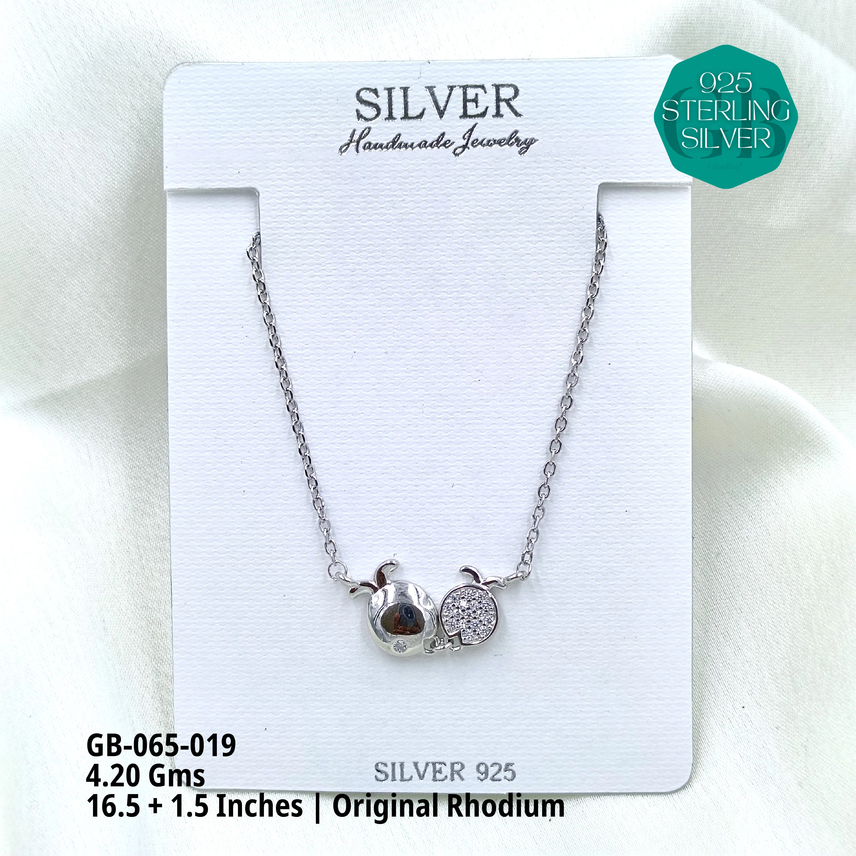 PREMIUM PEARLS + CZ DOKIYA CHAINS - Premium 925 Silver Jewellery - SKU: GB-065-019 - Hyderabad Silver Importers