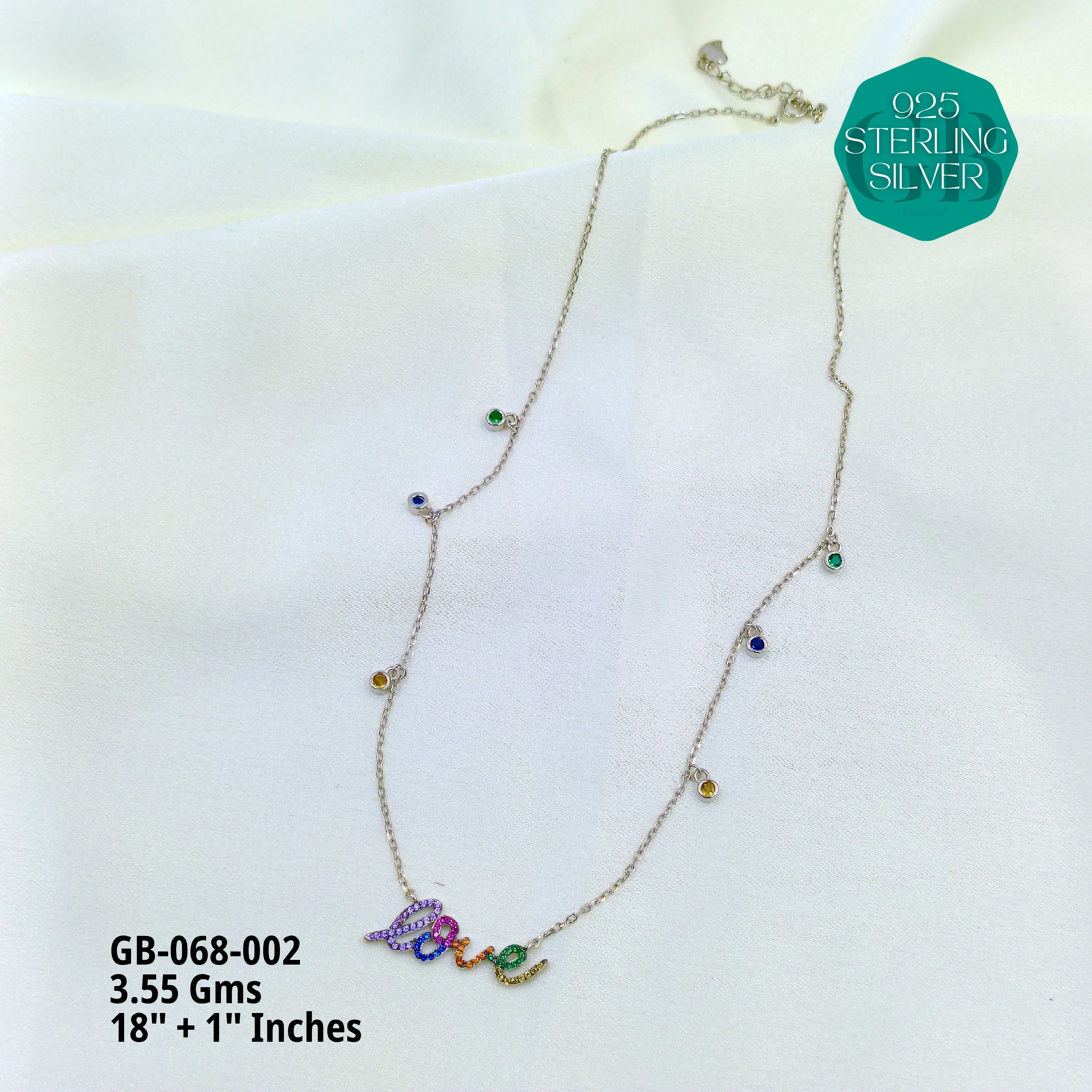 CHARMING ELEGANCE CHAINS - Premium 925 Silver Jewellery - SKU: GB-068-002 - Hyderabad Silver Importers