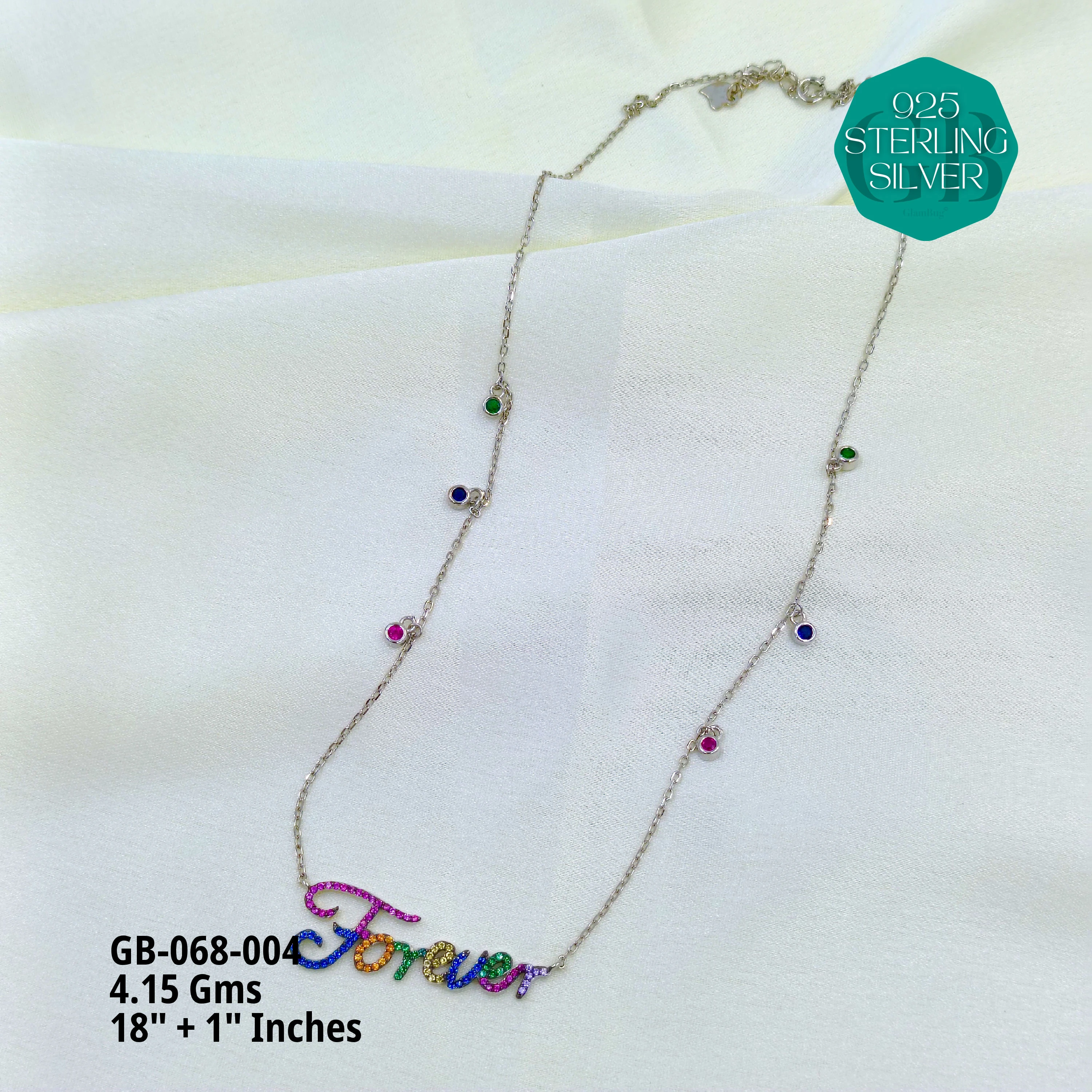 CHARMING ELEGANCE CHAINS - Premium 925 Silver Jewellery - SKU: GB-068-004 - Hyderabad Silver Importers