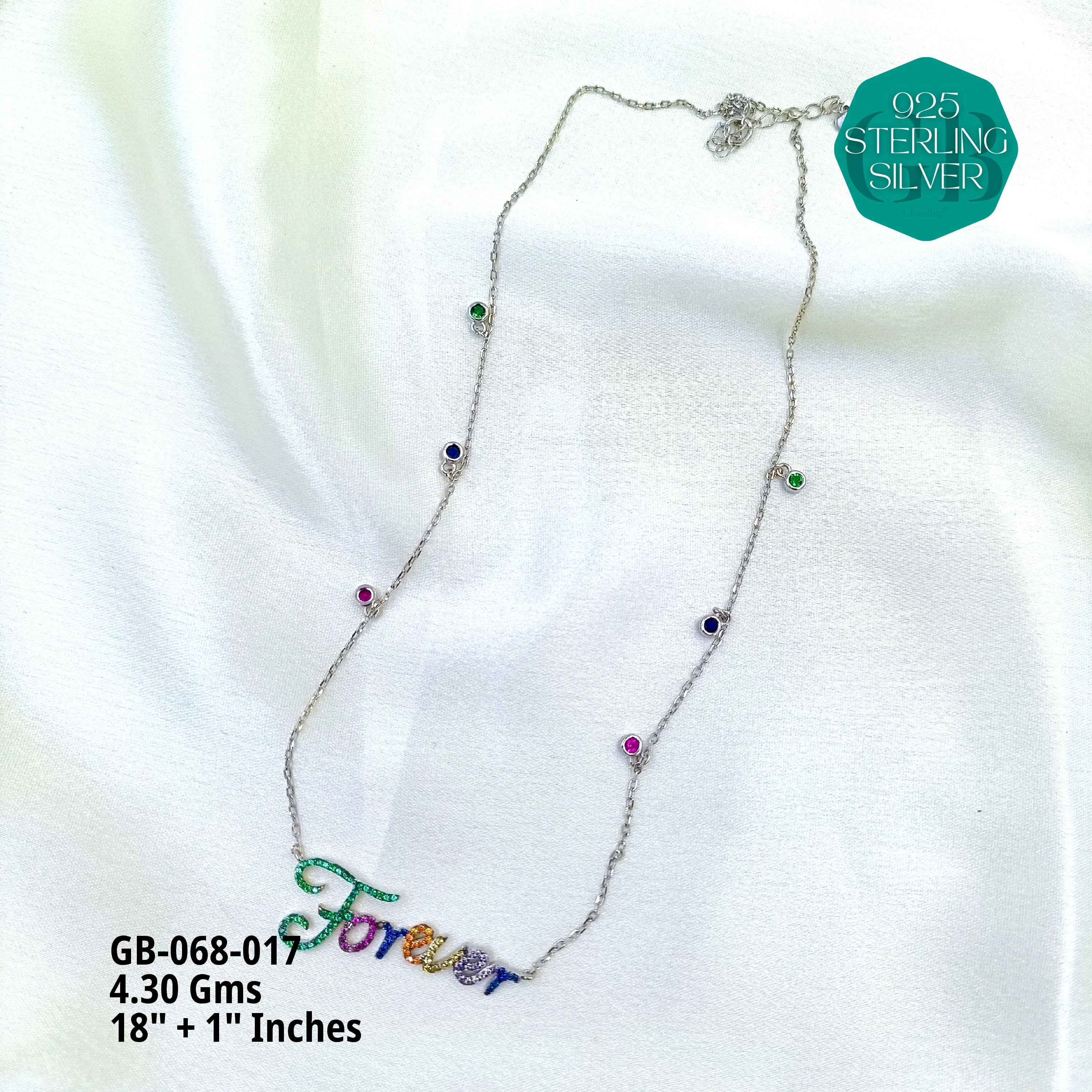 CHARMING ELEGANCE CHAINS - Premium 925 Silver Jewellery - SKU: GB-068-017 - Hyderabad Silver Importers