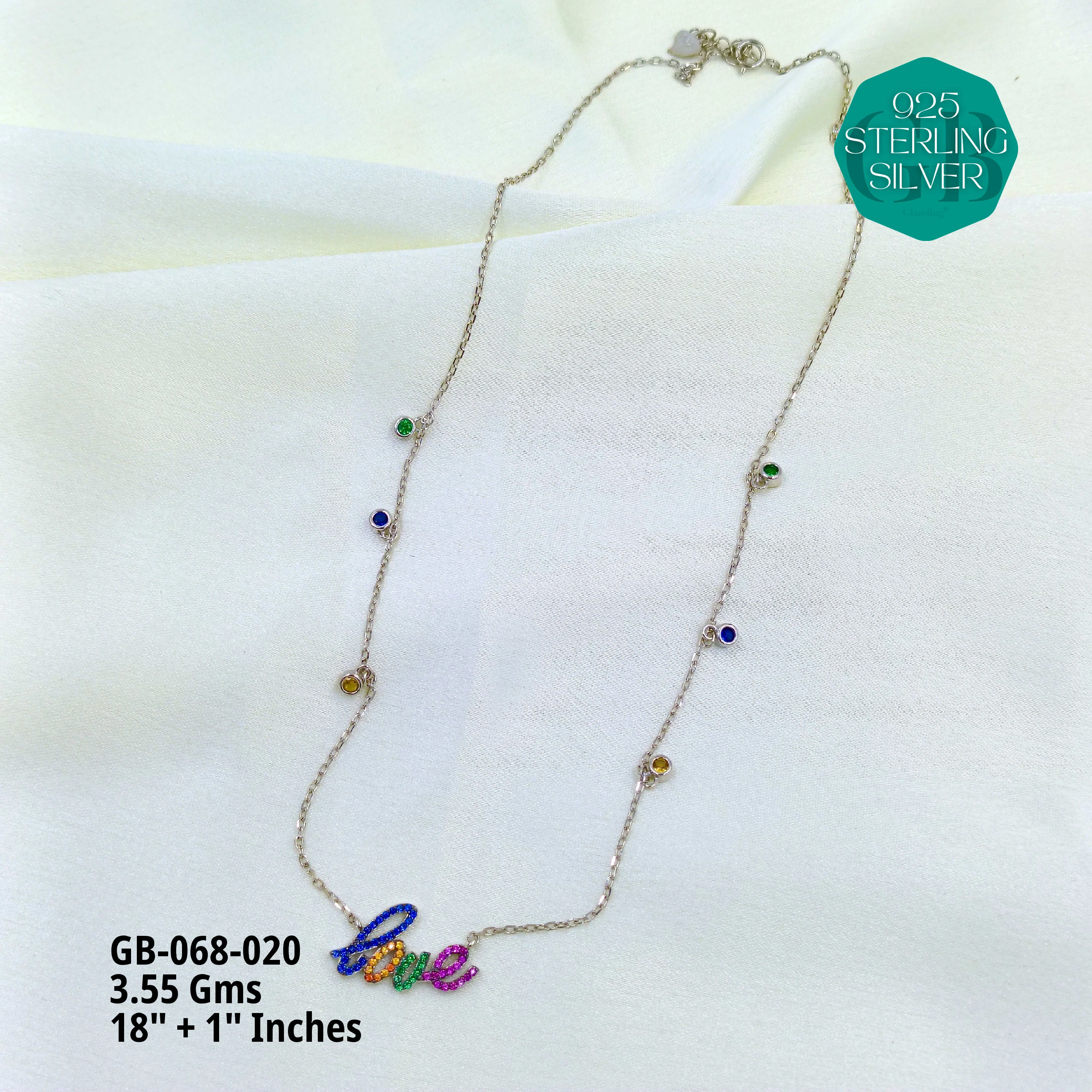 CHARMING ELEGANCE CHAINS - Premium 925 Silver Jewellery - SKU: GB-068-020 - Hyderabad Silver Importers