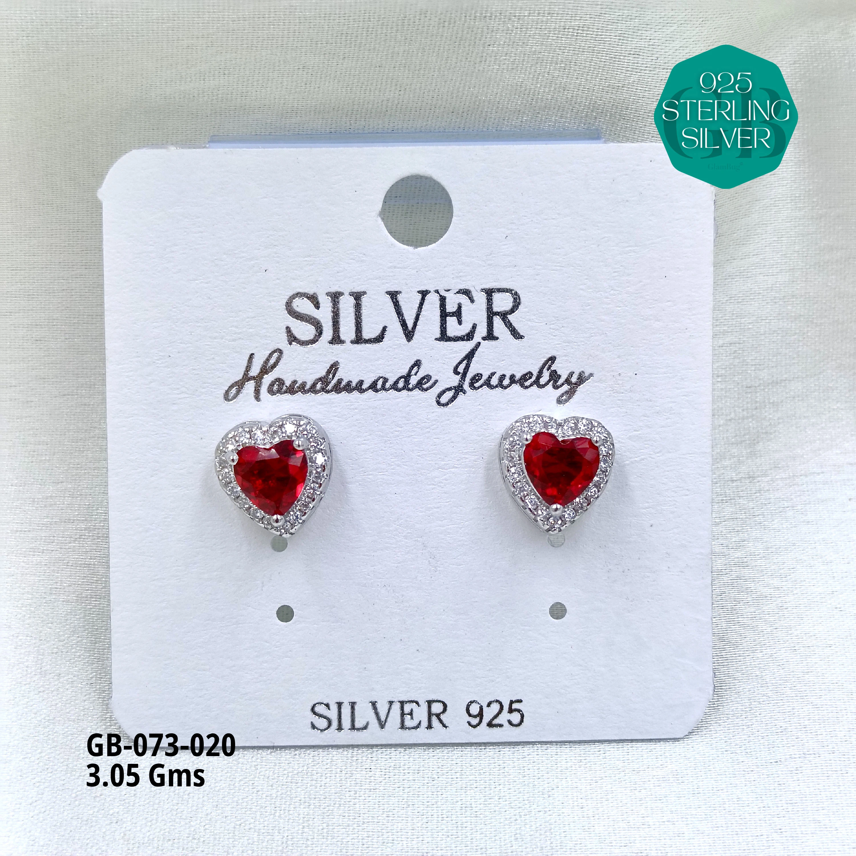SOUTH SCREW COLOUR SOLITAIRE - Premium 925 Silver Jewellery - SKU: GB-073-020 - Hyderabad Silver Importers