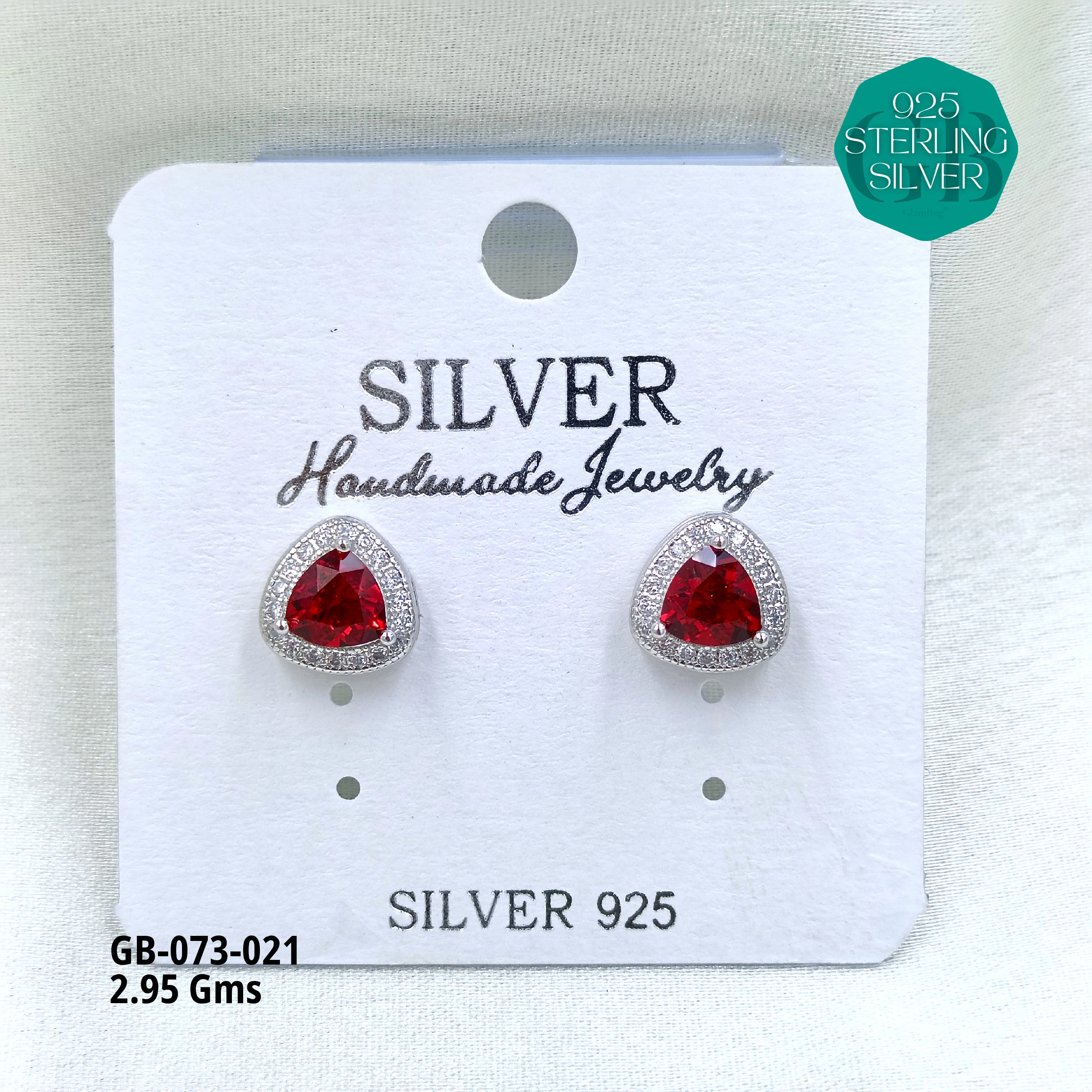 SOUTH SCREW COLOUR SOLITAIRE - Premium 925 Silver Jewellery - SKU: GB-073-021 - Hyderabad Silver Importers