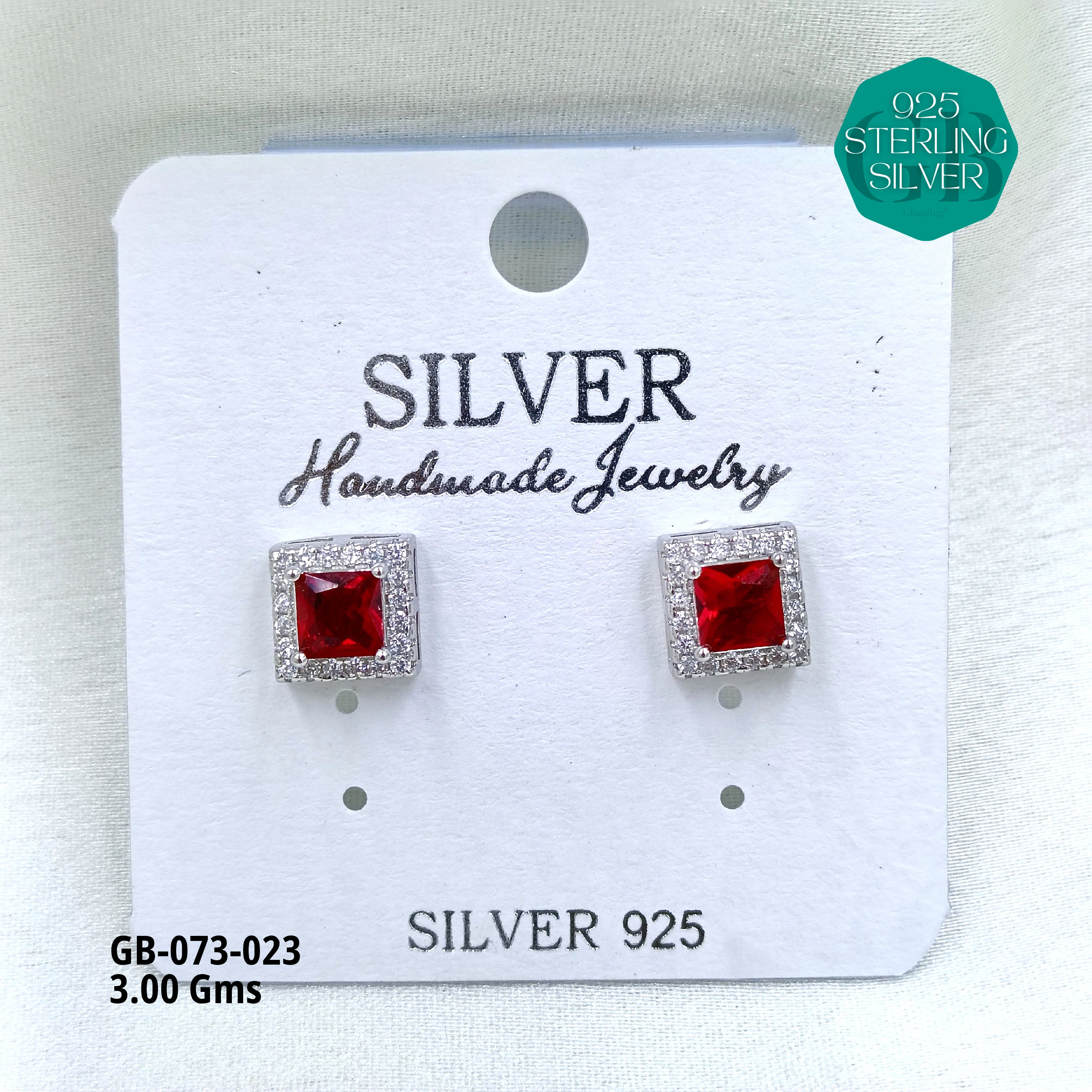 SOUTH SCREW COLOUR SOLITAIRE - Premium 925 Silver Jewellery - SKU: GB-073-023 - Hyderabad Silver Importers