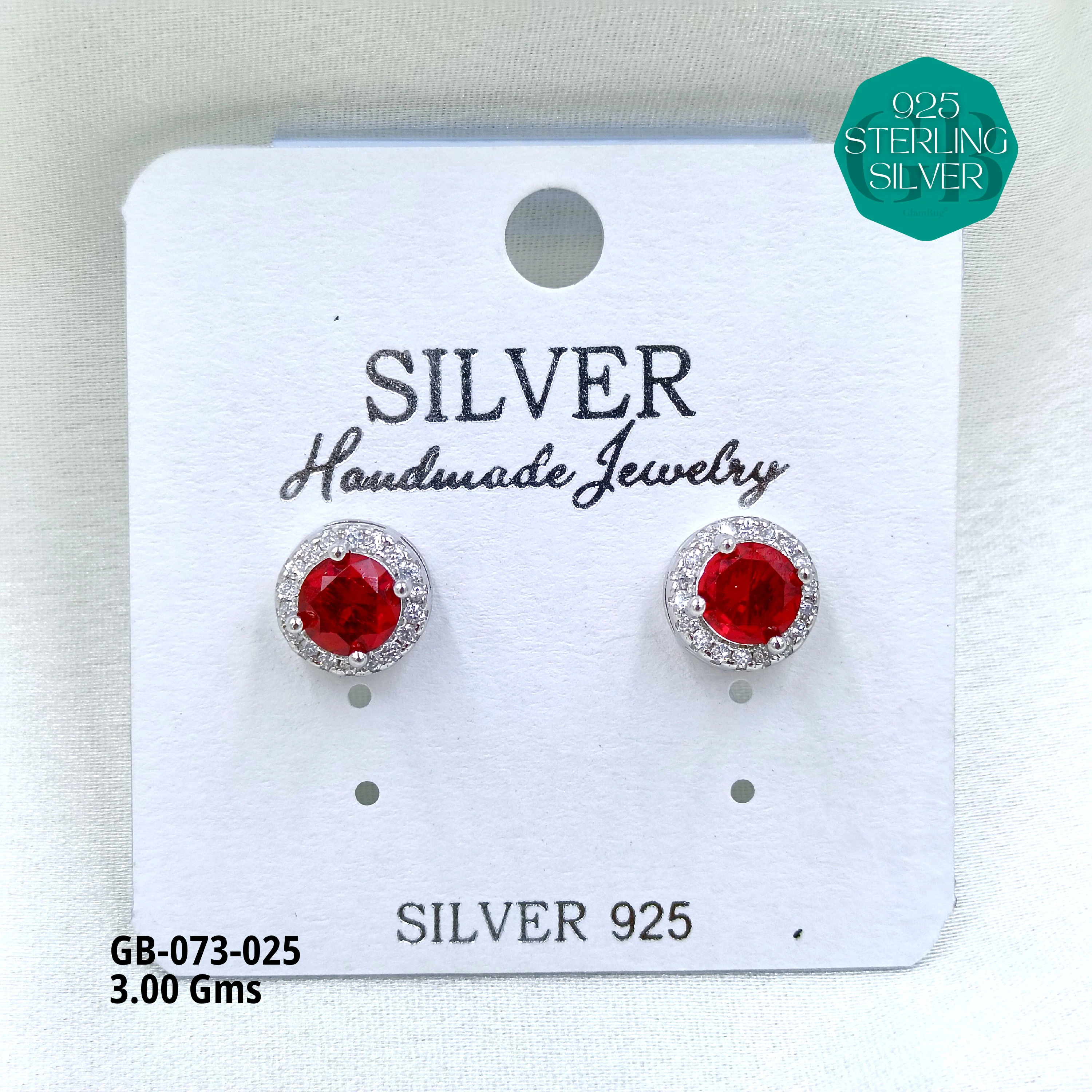 SOUTH SCREW COLOUR SOLITAIRE - Premium 925 Silver Jewellery - SKU: GB-073-025 - Hyderabad Silver Importers