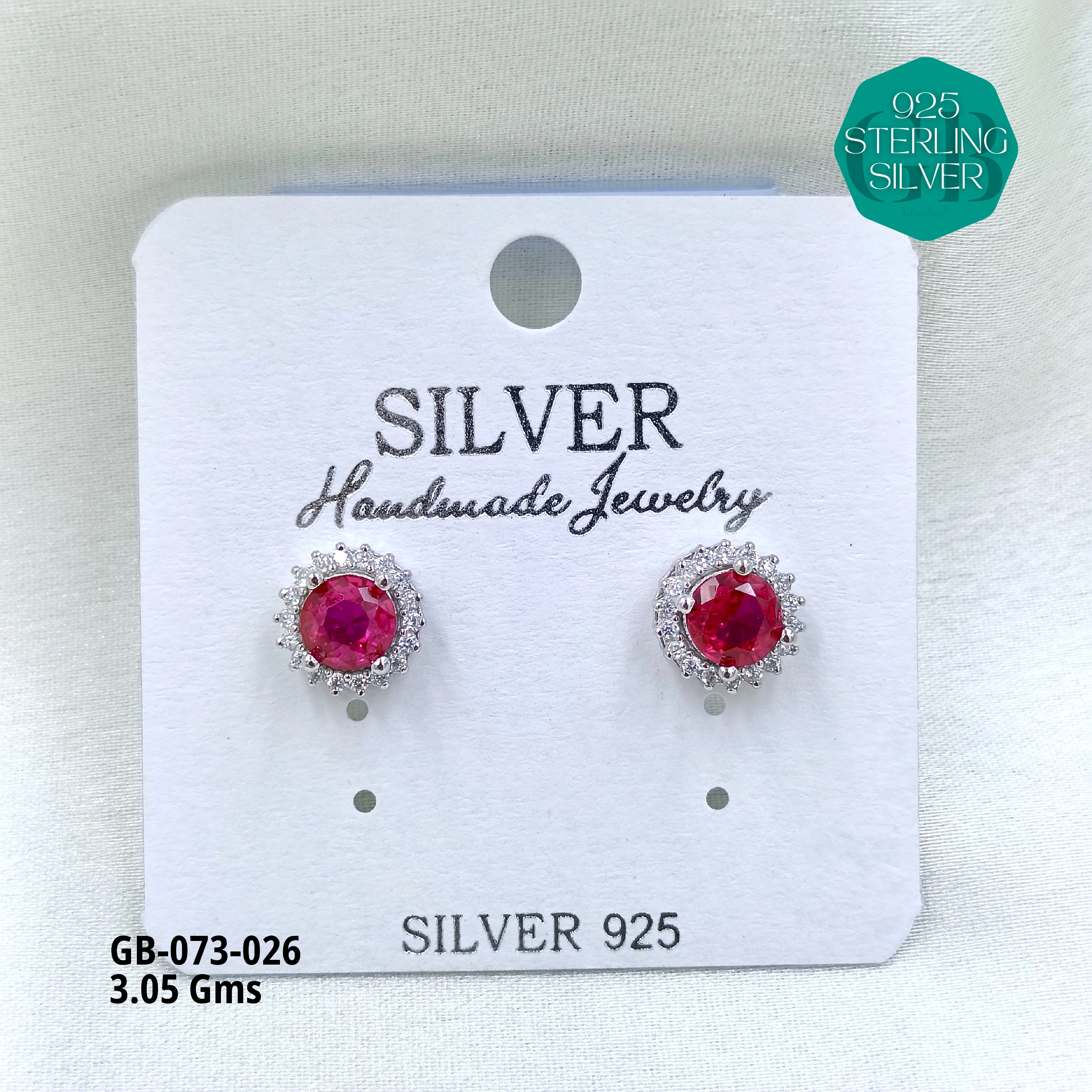 SOUTH SCREW COLOUR SOLITAIRE - Premium 925 Silver Jewellery - SKU: GB-073-026 - Hyderabad Silver Importers