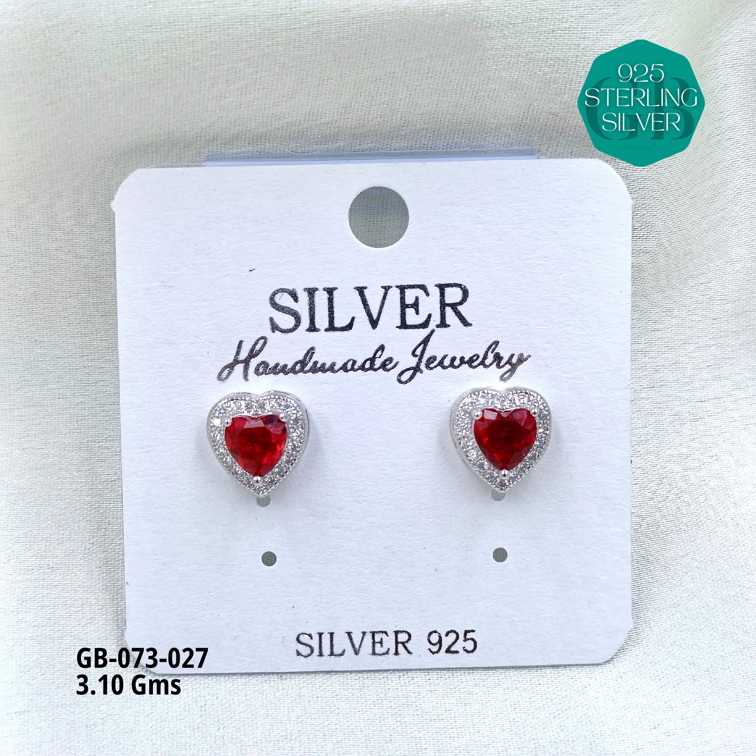 SOUTH SCREW COLOUR SOLITAIRE - Premium 925 Silver Jewellery - SKU: GB-073-027 - Hyderabad Silver Importers