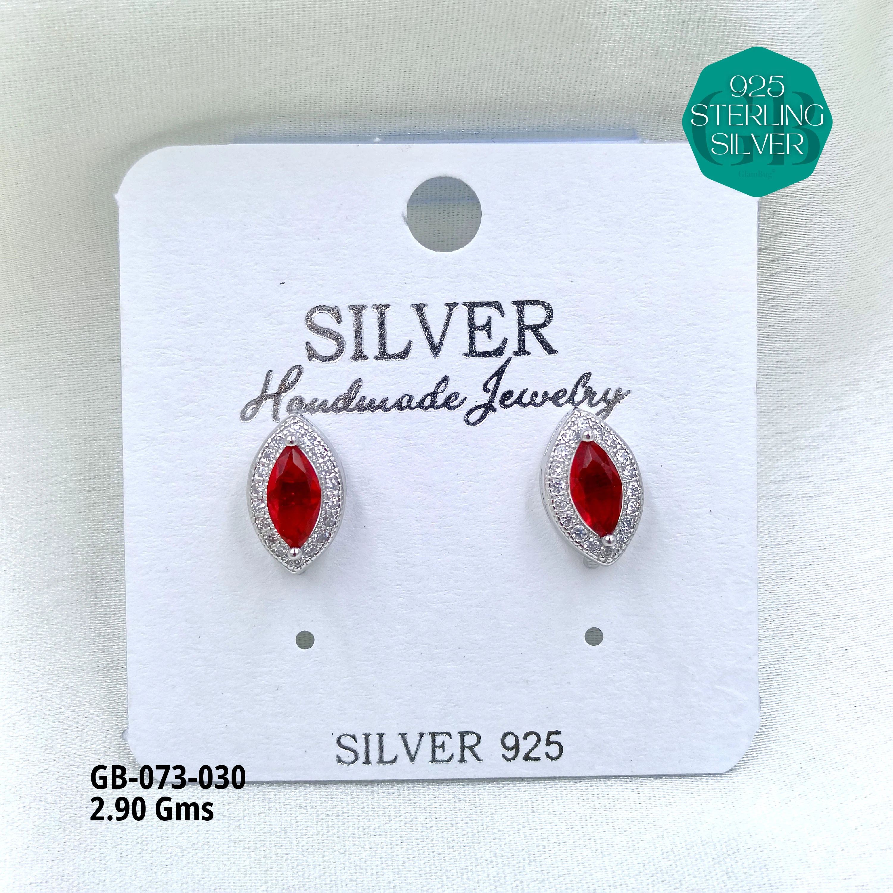 SOUTH SCREW COLOUR SOLITAIRE - Premium 925 Silver Jewellery - SKU: GB-073-030 - Hyderabad Silver Importers