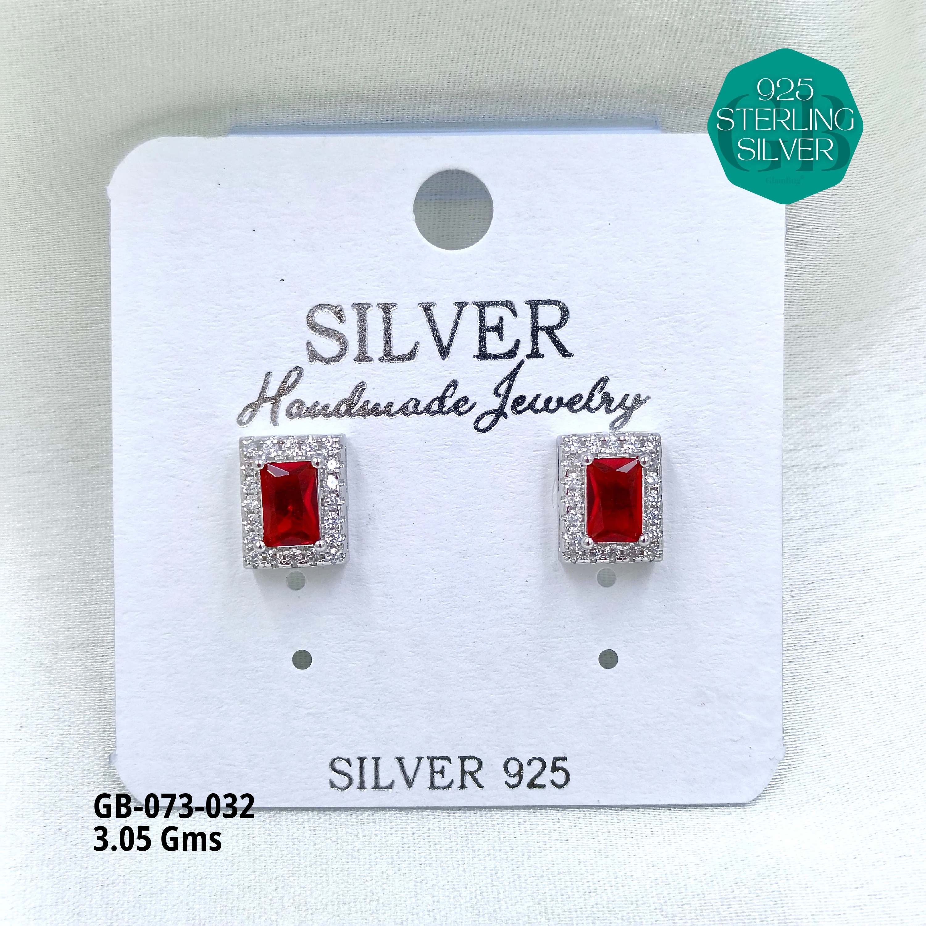 SOUTH SCREW COLOUR SOLITAIRE - Premium 925 Silver Jewellery - SKU: GB-073-032 - Hyderabad Silver Importers