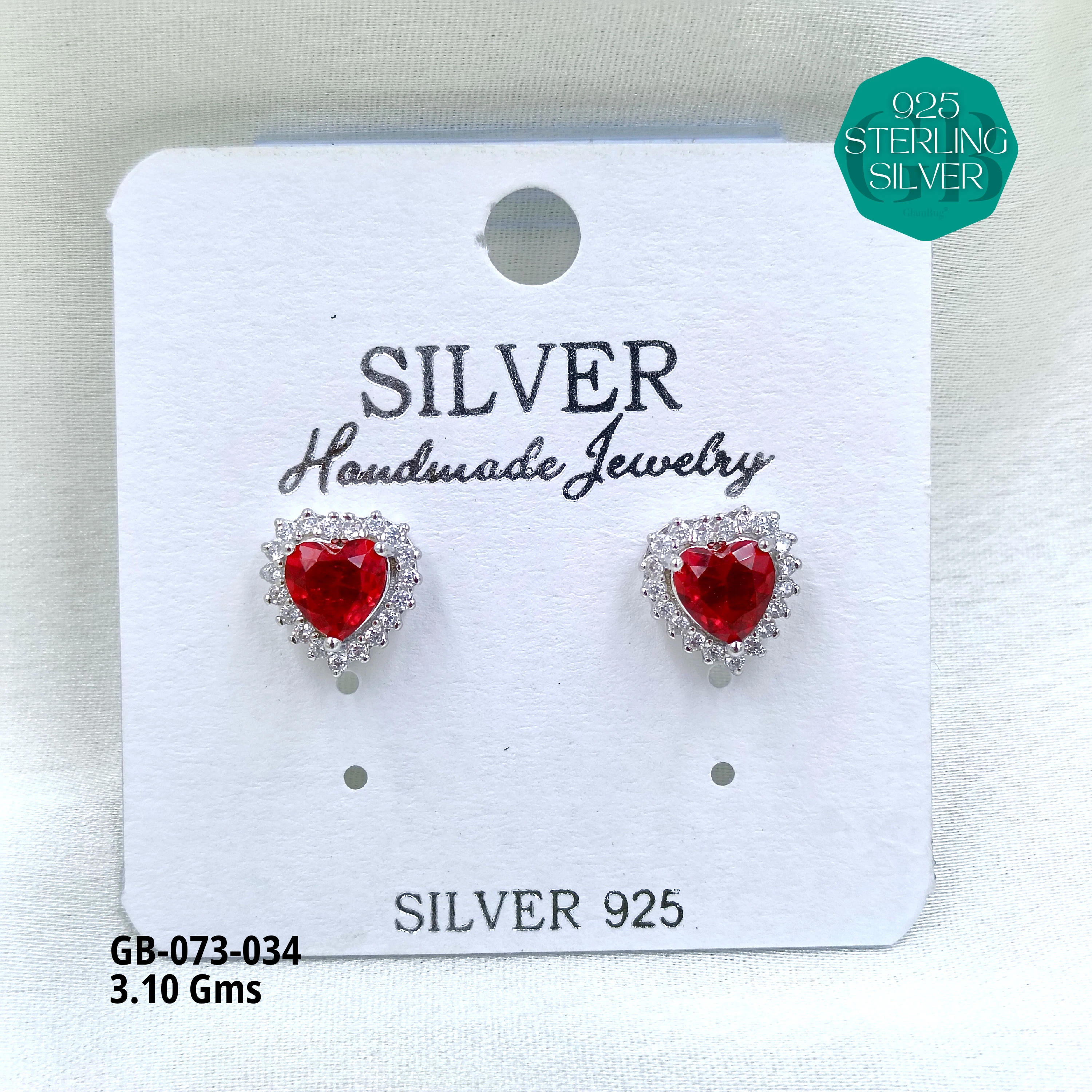 SOUTH SCREW COLOUR SOLITAIRE - Premium 925 Silver Jewellery - SKU: GB-073-034 - Hyderabad Silver Importers