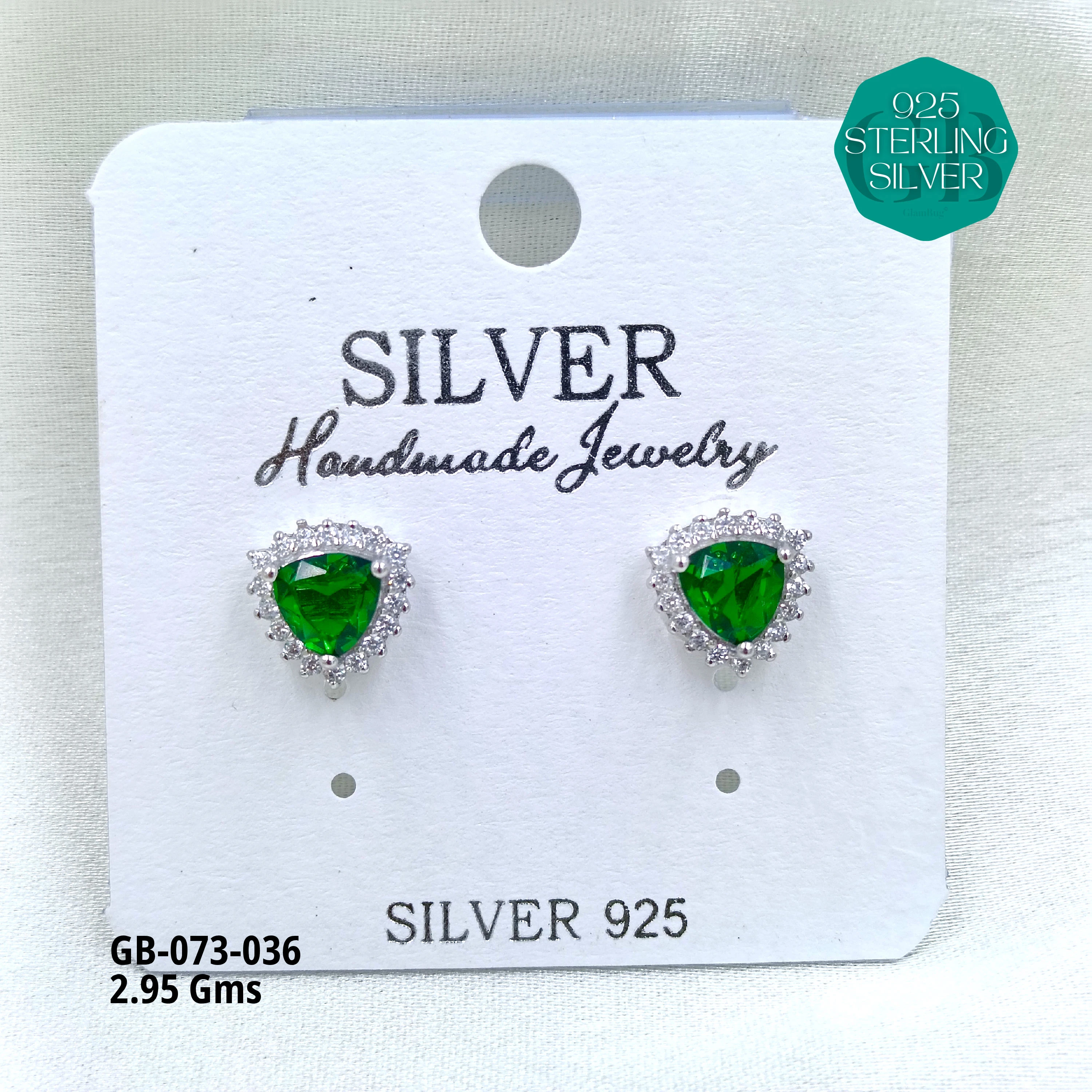 SOUTH SCREW COLOUR SOLITAIRE - Premium 925 Silver Jewellery - SKU: GB-073-036 - Hyderabad Silver Importers