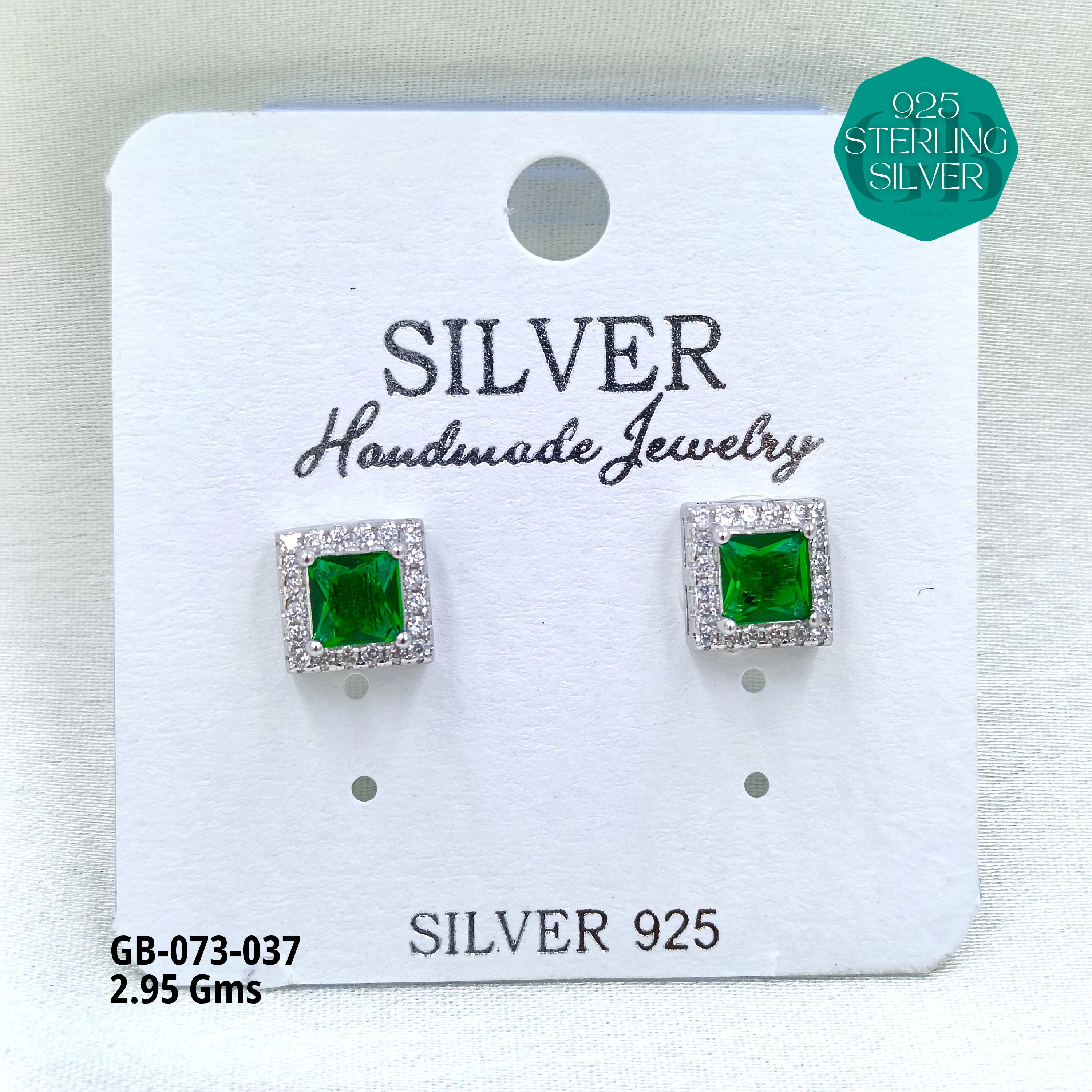 SOUTH SCREW COLOUR SOLITAIRE - Premium 925 Silver Jewellery - SKU: GB-073-037 - Hyderabad Silver Importers