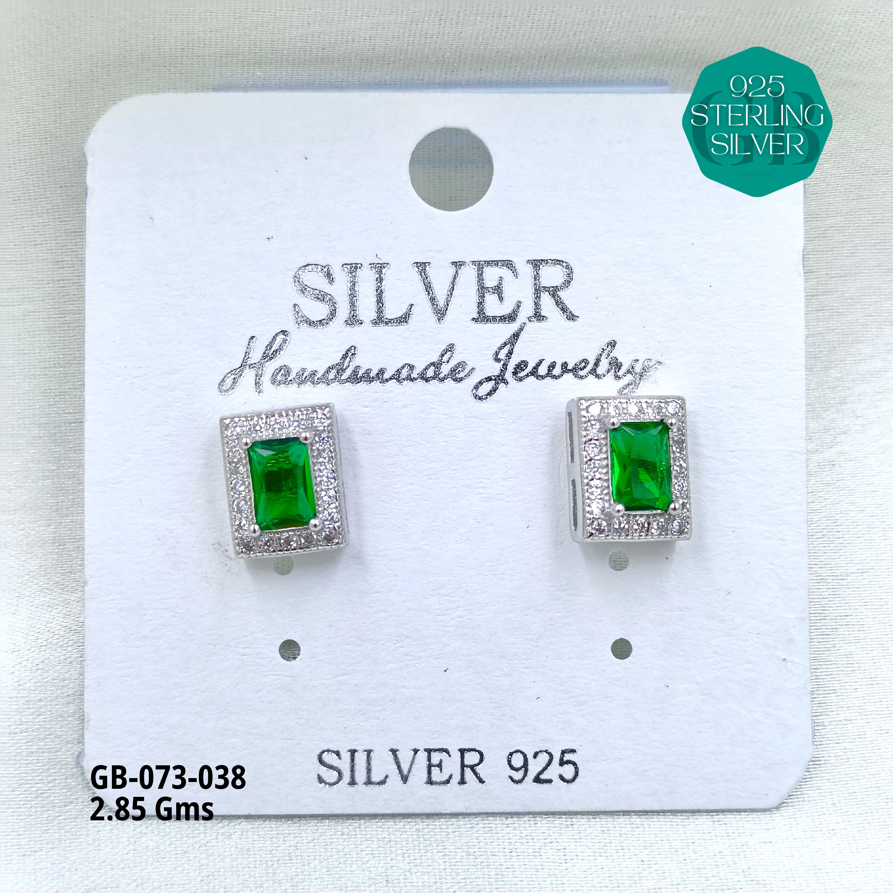 SOUTH SCREW COLOUR SOLITAIRE - Premium 925 Silver Jewellery - SKU: GB-073-038 - Hyderabad Silver Importers