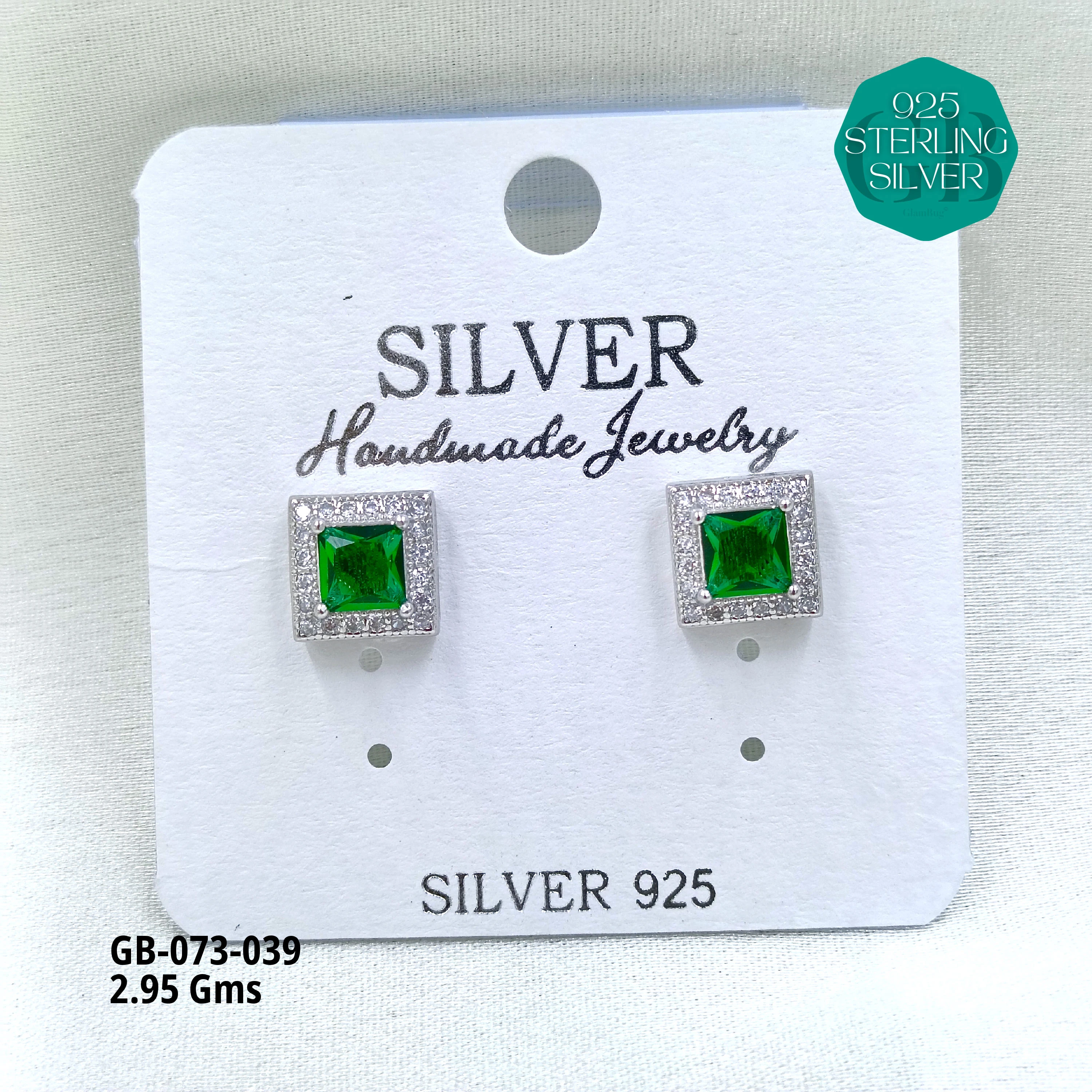 SOUTH SCREW COLOUR SOLITAIRE - Premium 925 Silver Jewellery - SKU: GB-073-039 - Hyderabad Silver Importers