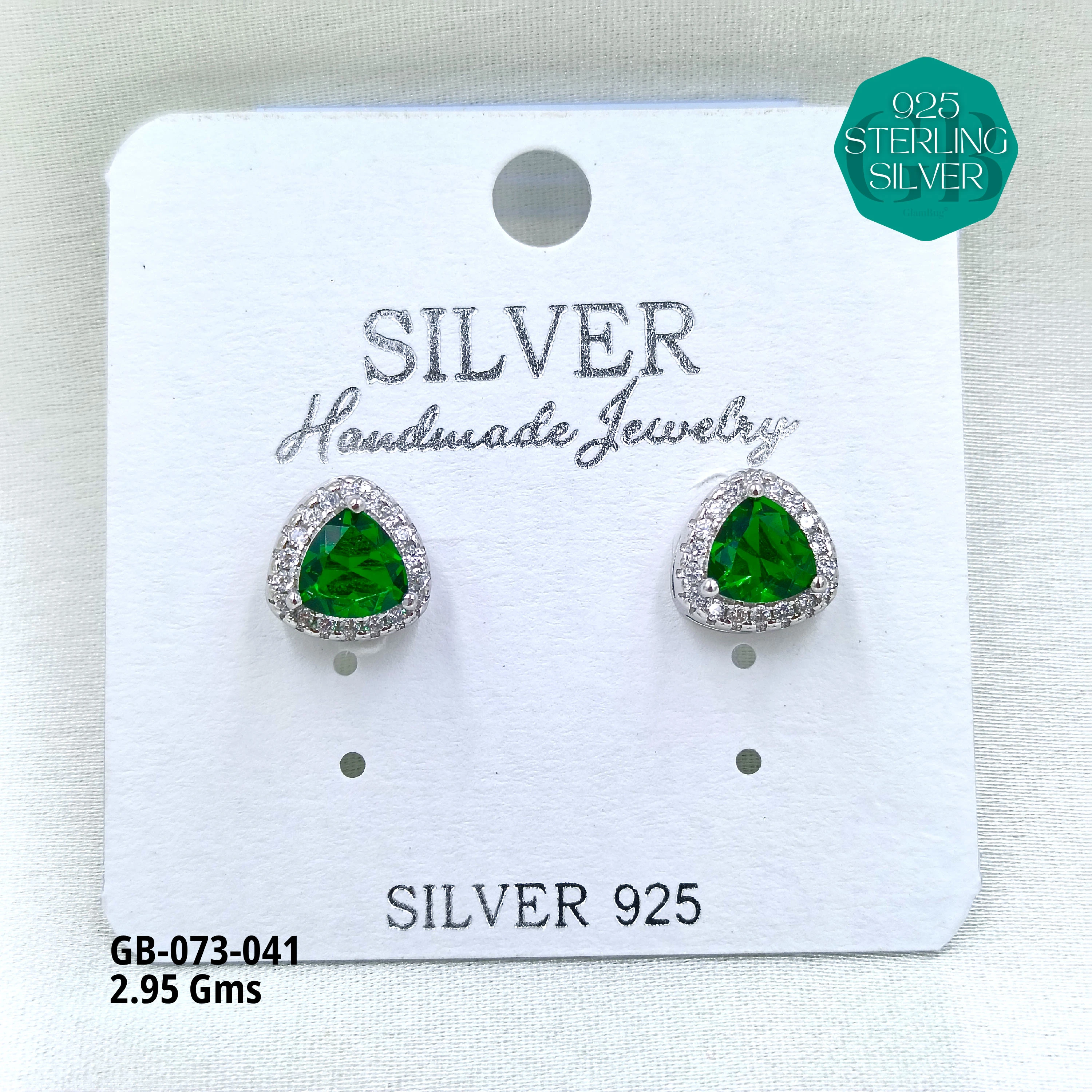 SOUTH SCREW COLOUR SOLITAIRE - Premium 925 Silver Jewellery - SKU: GB-073-041 - Hyderabad Silver Importers